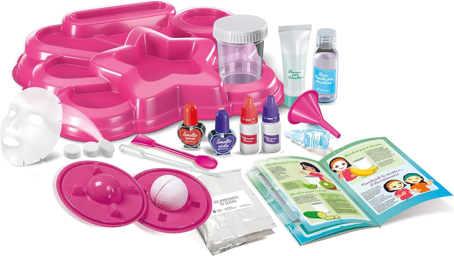 Clementoni Lab-My Beauty Routine Laboratory for Girls, Perfumes, Soaps, Face Masks, Science Experiments, 8 Years (Italian Version), Made in Italy, Multi-Colour, 19316 image number 2