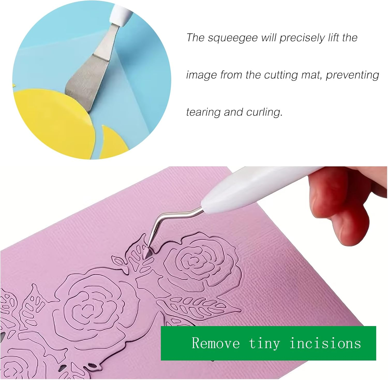 Craft Vinyl Weeding Tools Set, Precision Craft Vinyl Tools Kit, 6 PCS Weeding Tools for Vinyl, Weeding Tool, Scrapbooking Tools for Weeding Vinyl, Starter,Silhouettes, Cameos, Lettering image number 2