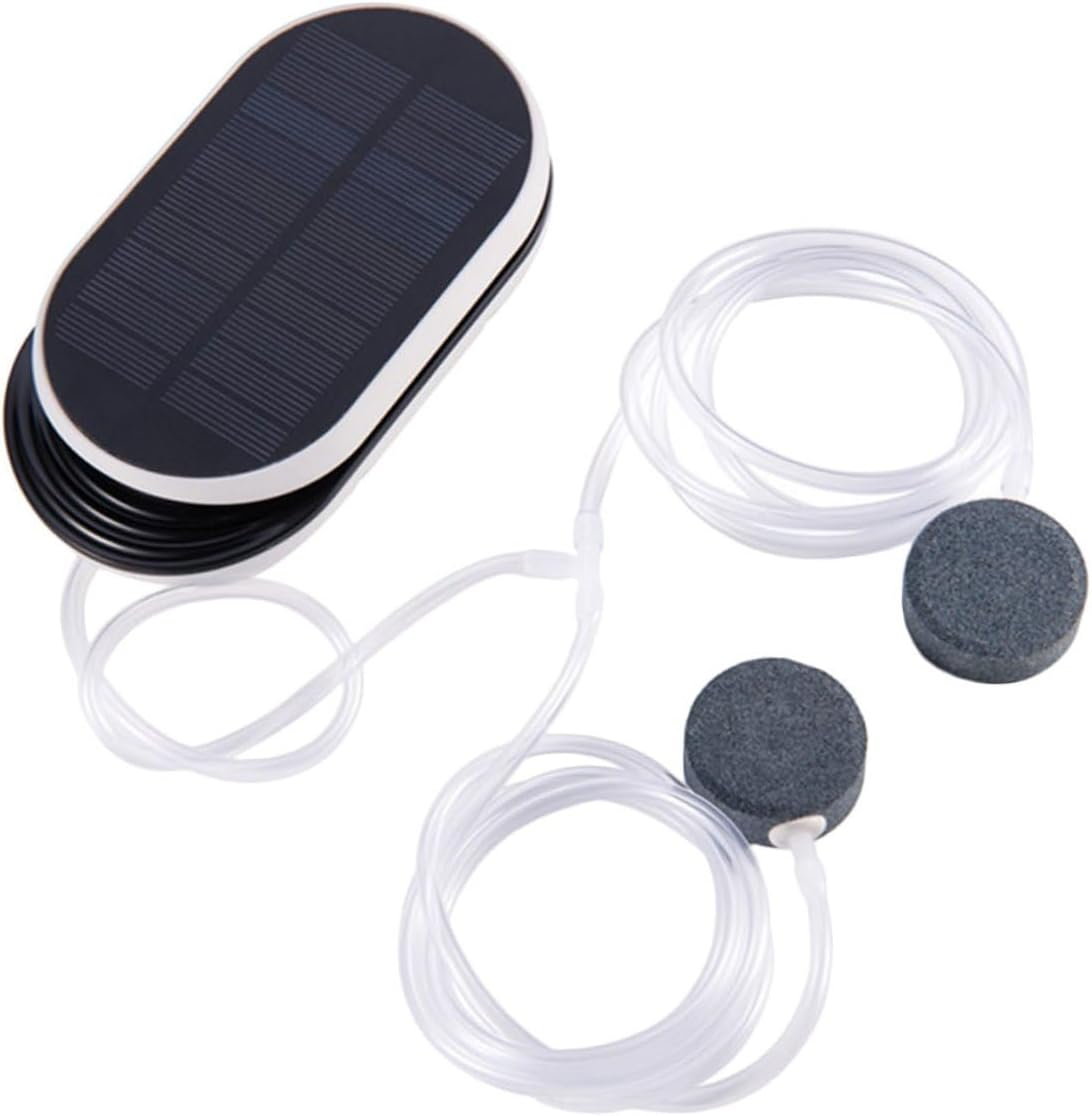 Didiseaon Solar Powered Oxygen Aerator with Pure Copper Core and Built Lithium Battery Portable Outdoor Air Pump for Aquarium Fish Tank and Garden Plants Oxygenation image number 2