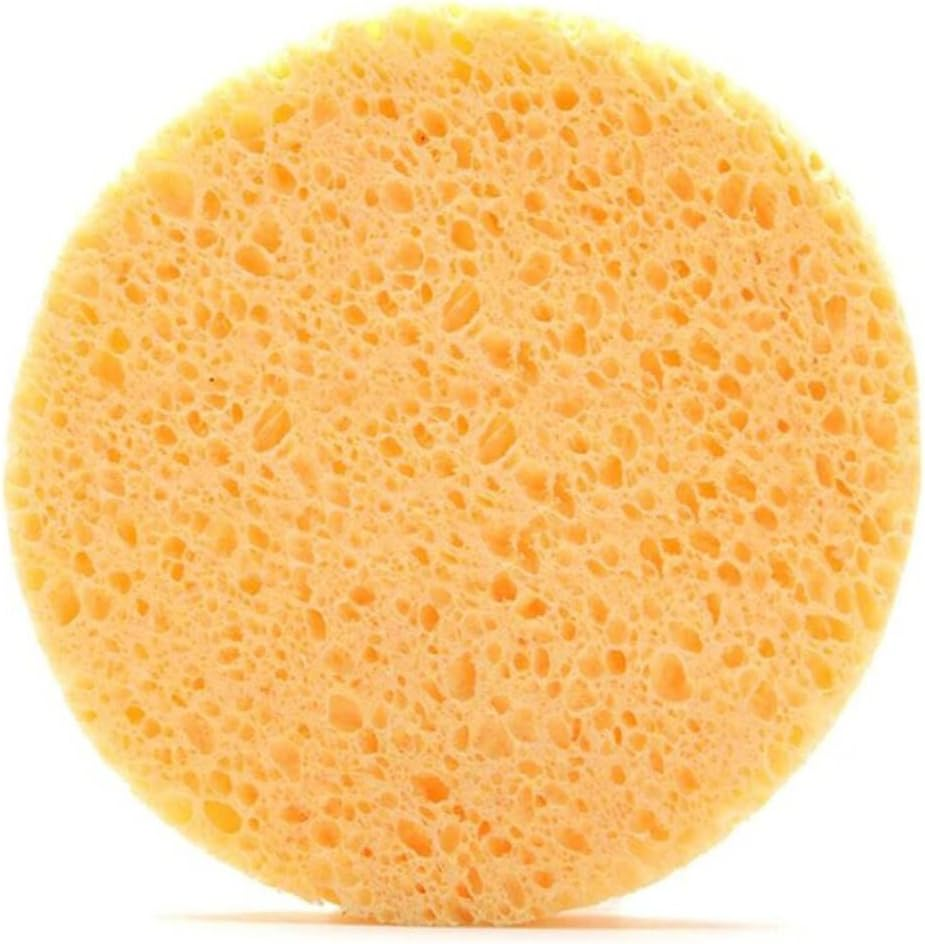 Xinyee 2Pcs/Set Facial Washing Sponge Soft Wood Pulp Sponge Soft Cellulose Compress Cosmetic Puff Face Care Cleansing Makeup Remover Tools image number 3