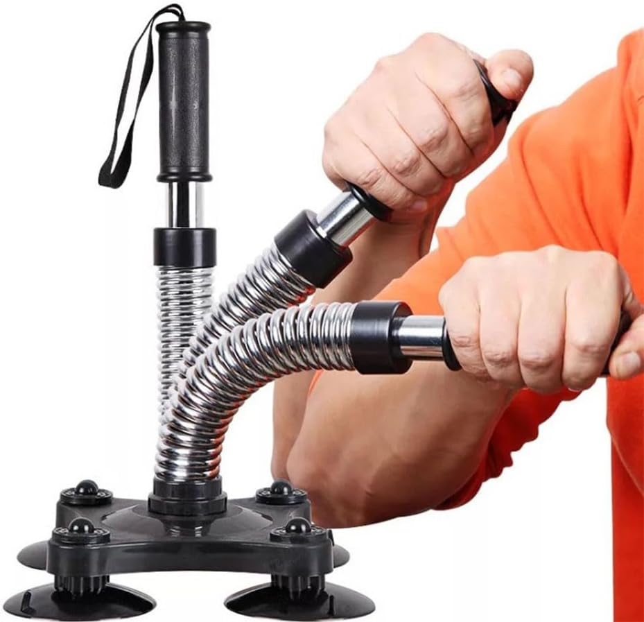 Arm Wrestling Trainer, 45-50Lbs Forearm Trainer Anchored Power Twister, Arm Wrestling Resistance Spring Bar Exerciser for Biceps, Forearms, Shoulders, Chest Home Fitness Wrist Exerciser Muscle image number 2