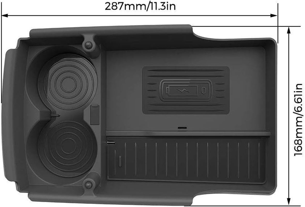 Creekt Wireless Charger for Model S X 2016-2019 |Qi-Certified Car Phone Charging Pad |Custom Fit Interior Center Console Accessory |Oem-Style for Model S for Model X 2016 2017 2018 2019 image number 4