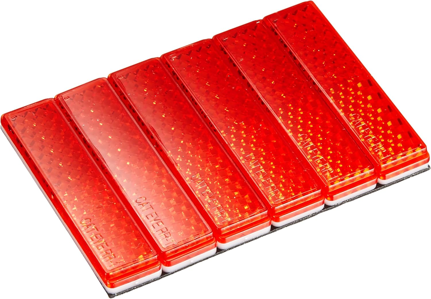 Amon V756 Reflective Protector, Red, Adhesive Included, Width 0.4 X Length 3.7 X Thickness 0.08 Inch (10 Mm) X Length 3.7 Inches (95 Mm) X Thickness 0.08 Inch (2 Mm), Pack of 4