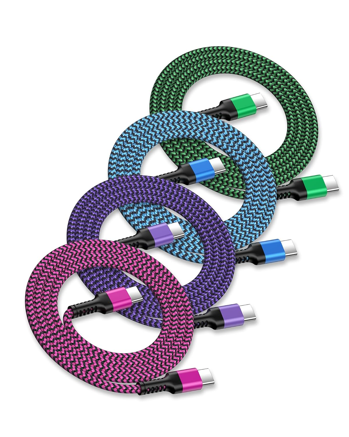 USB C to USB C Cord, 2Pack/3Ft Android Braided for Iphone Charger Cable, Fast Charging Power Wire for Iphone 17 16 Pro Max 15 Plus, Galaxy S25 S24 Ultra A15 A25 A35 Google Pixel 10 Pro XL Fold 8 8A