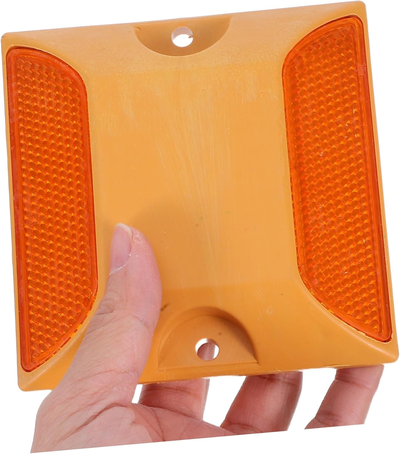 4Pcs High Reflective Plastic Road Studs Markers Pavement Reflective Dots for Driveway Safety image number 1