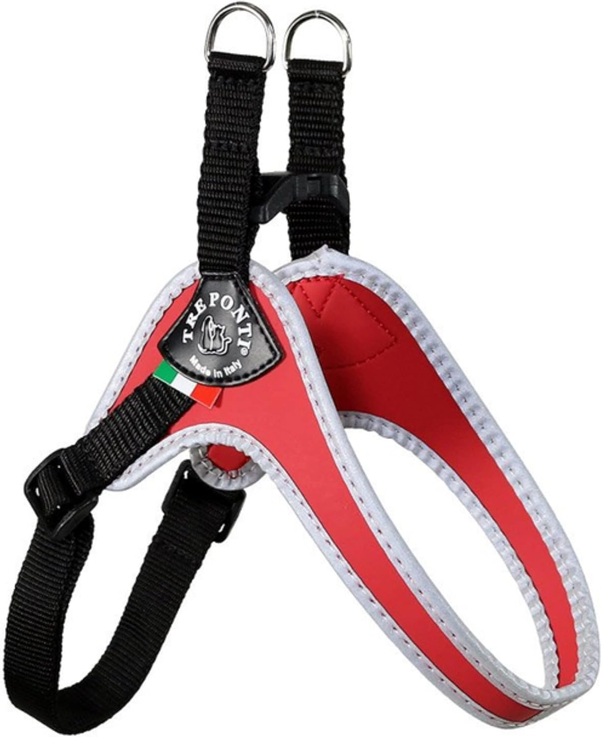 Tre Ponti Fibbia Small Dog Harness with Adjustable Belly Strap, 1 Cm, Black image number 3