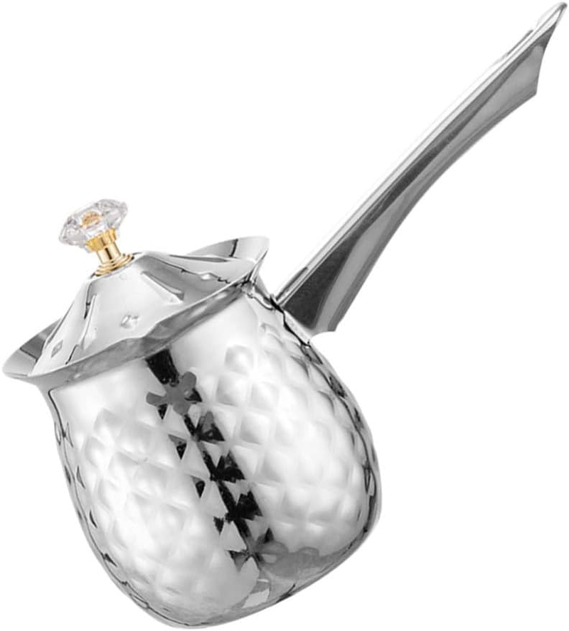 DOITOOL Coffee Maker Steam Pitcher Stainless Steel Pot Non Stick Pan Butter Melt Pot Milk Warmer Pot Frothing Cup Dressing Container Coffee Pot Froth Pitcher Milk Can with Cover Baby image number 6