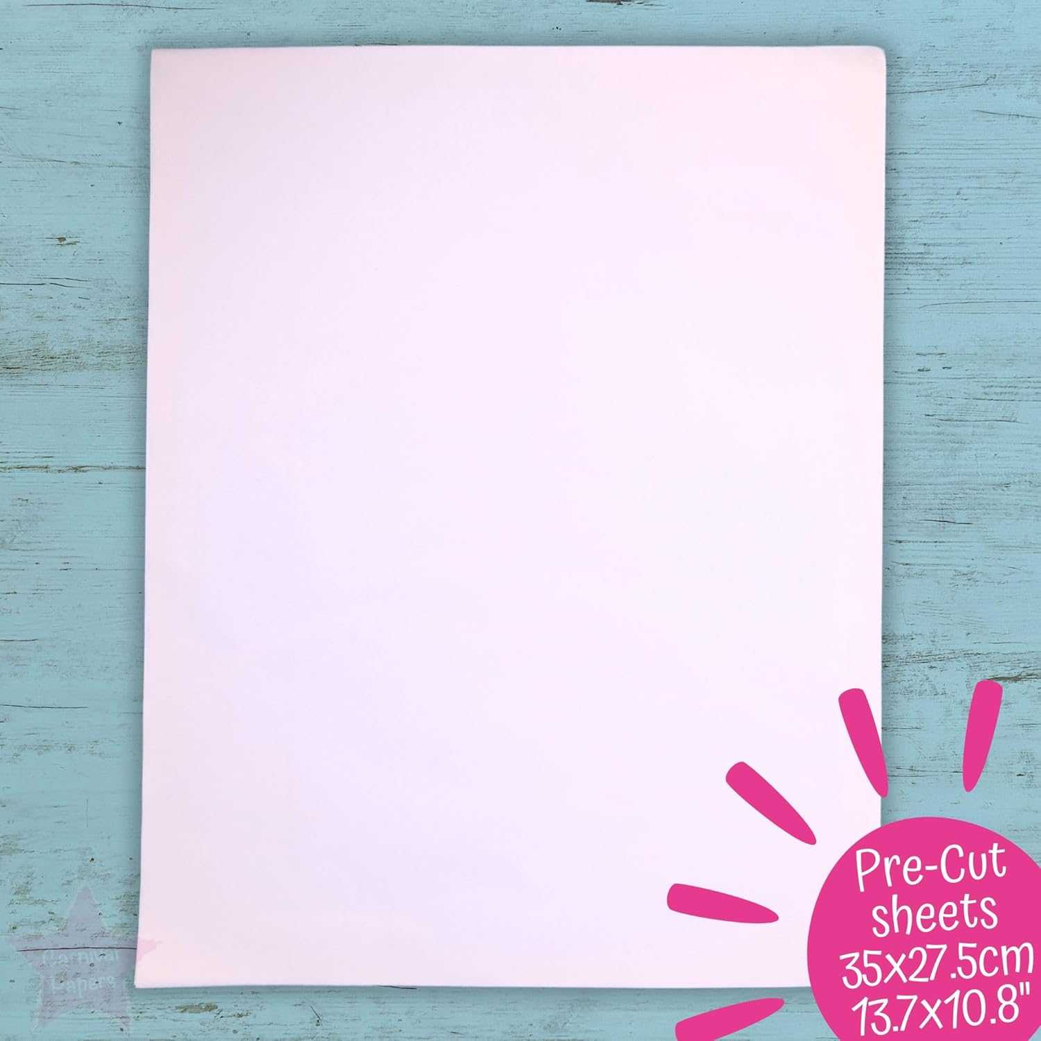 Carnival Papers Wet Strength Tissue Paper Small Sheets Oversize A4 Great for Gelli Printing, Mixed Media Crafts, Clay Tracing Super Strong White Tissue Paper image number 6