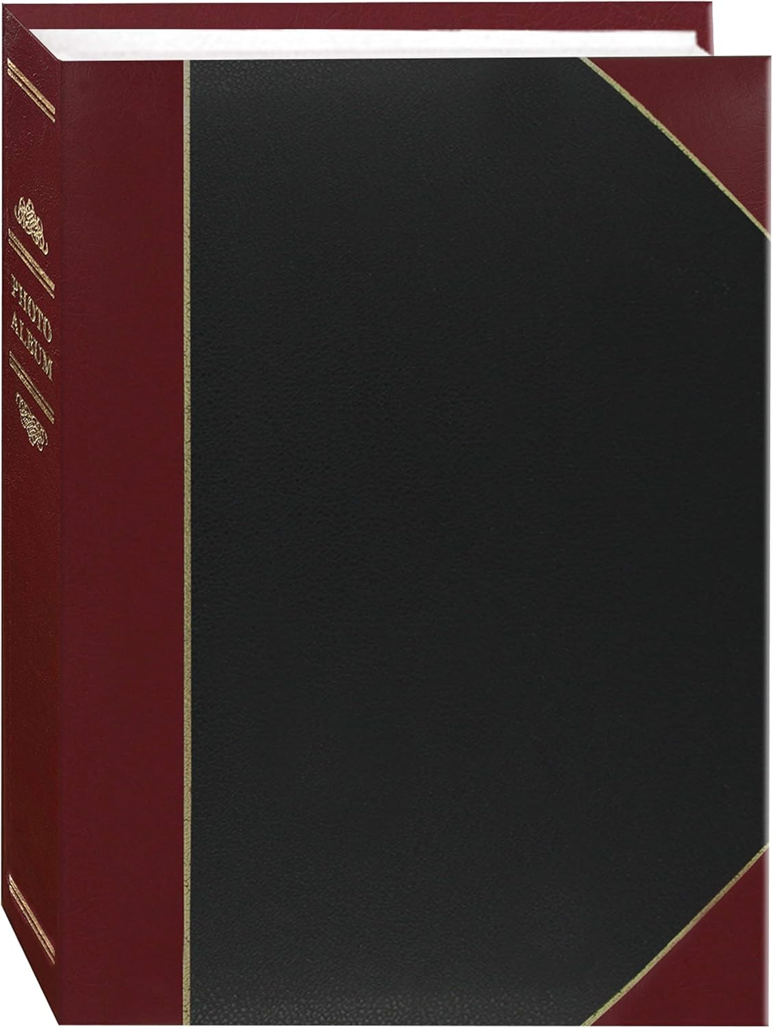 Ledger 50 Memo Pocket 5X7 Photo Album, Blue - Burgundy