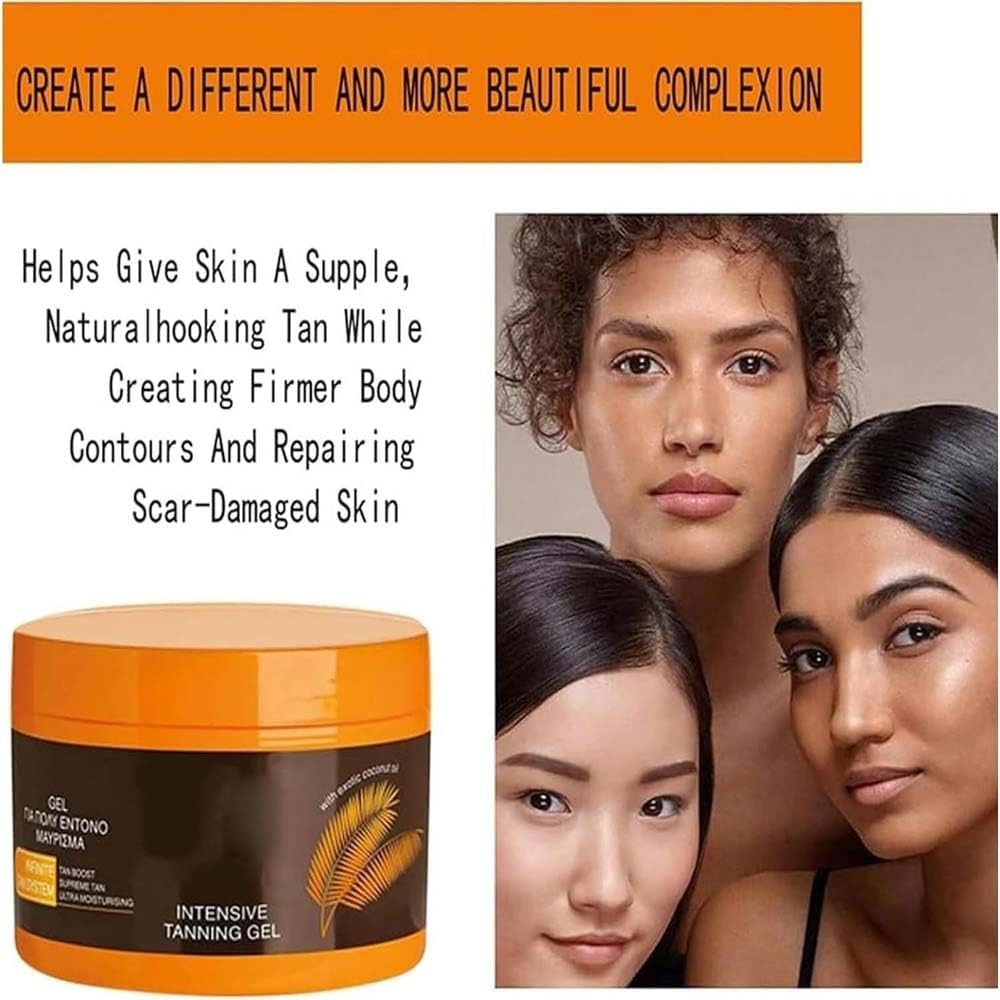 Luxury Intensive Tanning Gel,Natural Tanning Accelerator Cream Gel,Accelerator Cream Brown Tanning Gel, Dark Brown Tanning Gel for Sunbeds & Outdoor Sun (1Pcs)