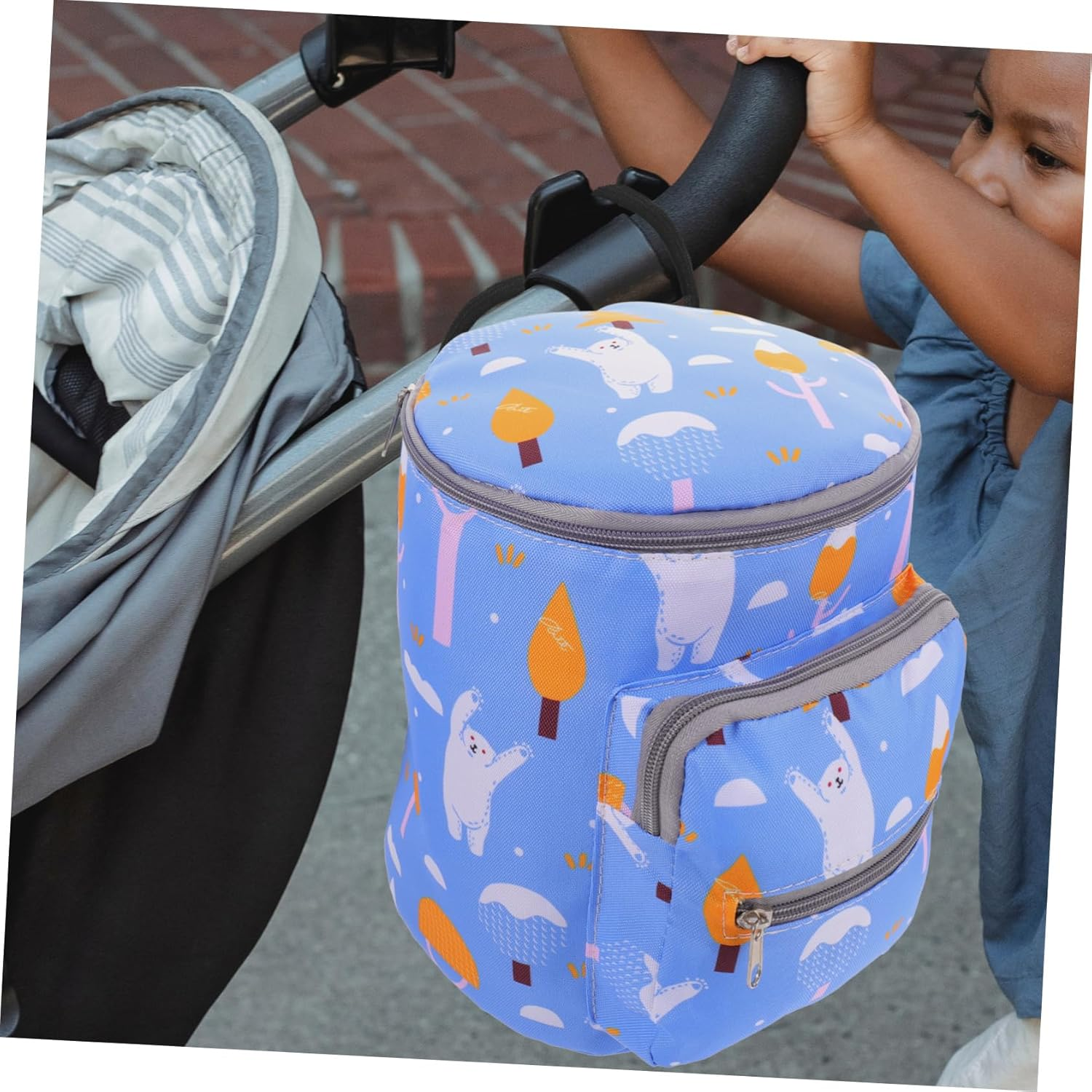 Toyvian Portable Storage Bag for Mother and Hanging Scooter Bag for Boy Girl Nursery Items and Diaper Supplies