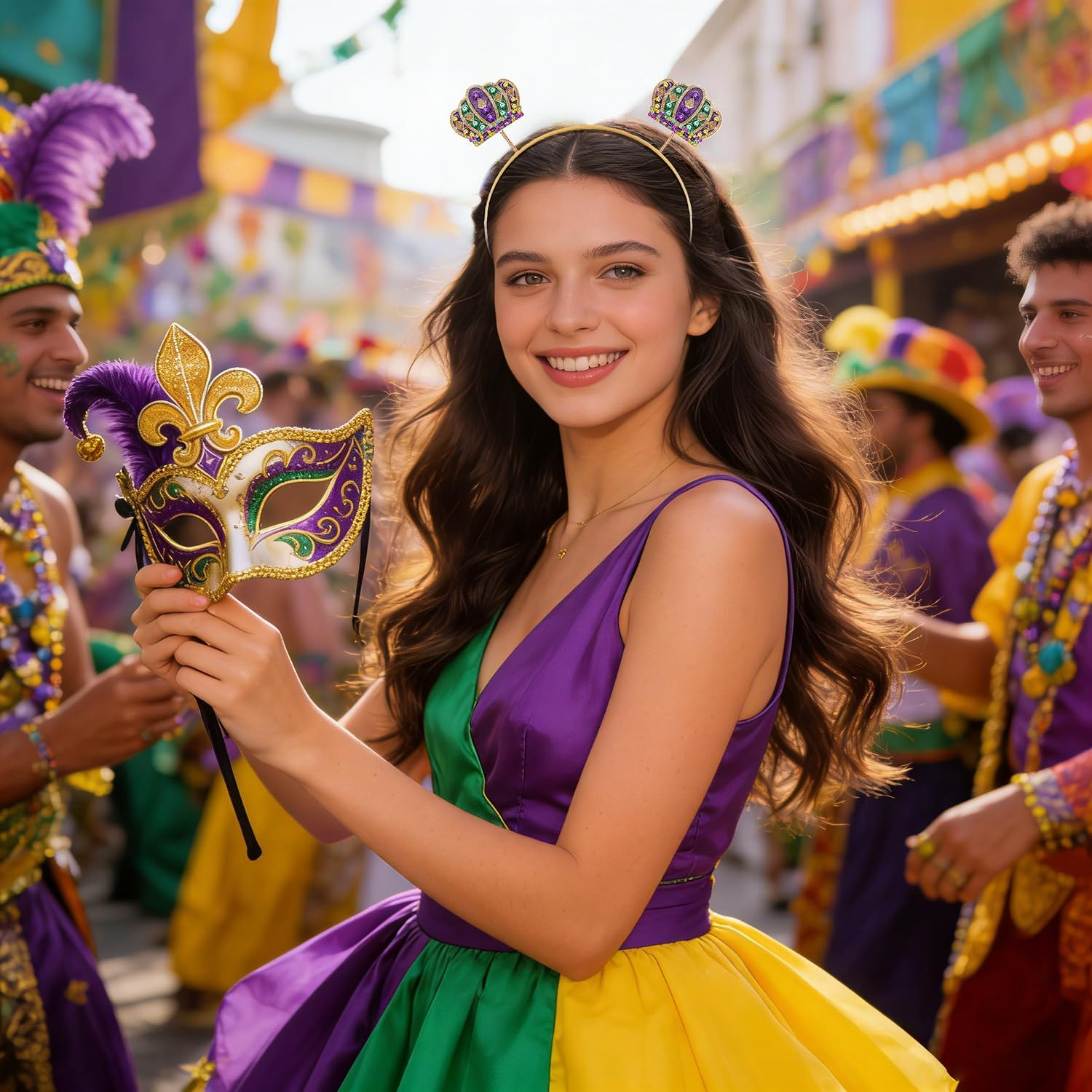 MOLOCH Christmas Headband Christmas Bow Hairband Red Green Tassel Headband Carnival Xmas Costume Holiday Hair Accessory Gifts - Christmas Bow image number 3