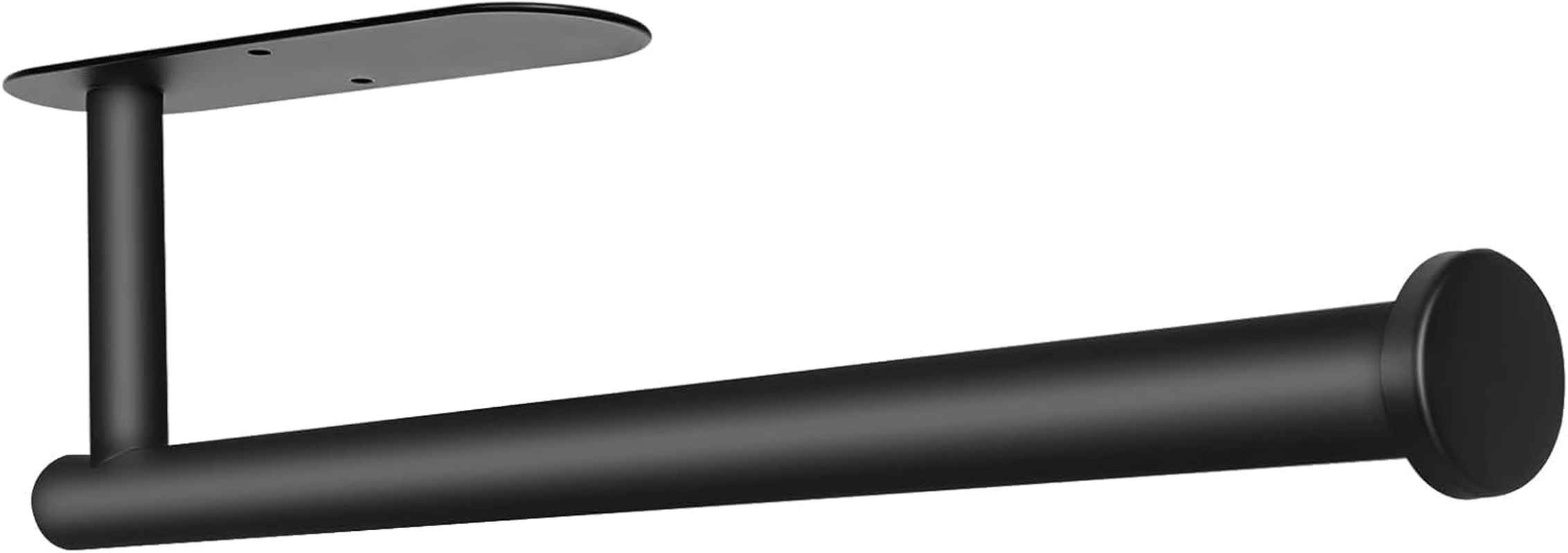 Paper Towel Holder, under Cabinet Paper Towel Holder Wall Mount for Kitchen, Premium Stainless Steel Holder, Aesthetic Design Black Paper Towel Rack image number 6