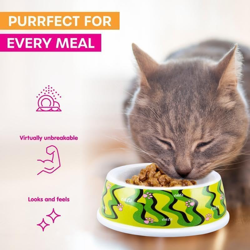Tootoo Durable Melamine Cat Bowl &ndash; Non-Slip Pet Food & Water Dish for Cats & Kittens, 14Cm X 4Cm &ndash; Easy to Clean, Bpa-Free, Scratch-Resistant Feeding Bowl for Indoor Pets image number 3