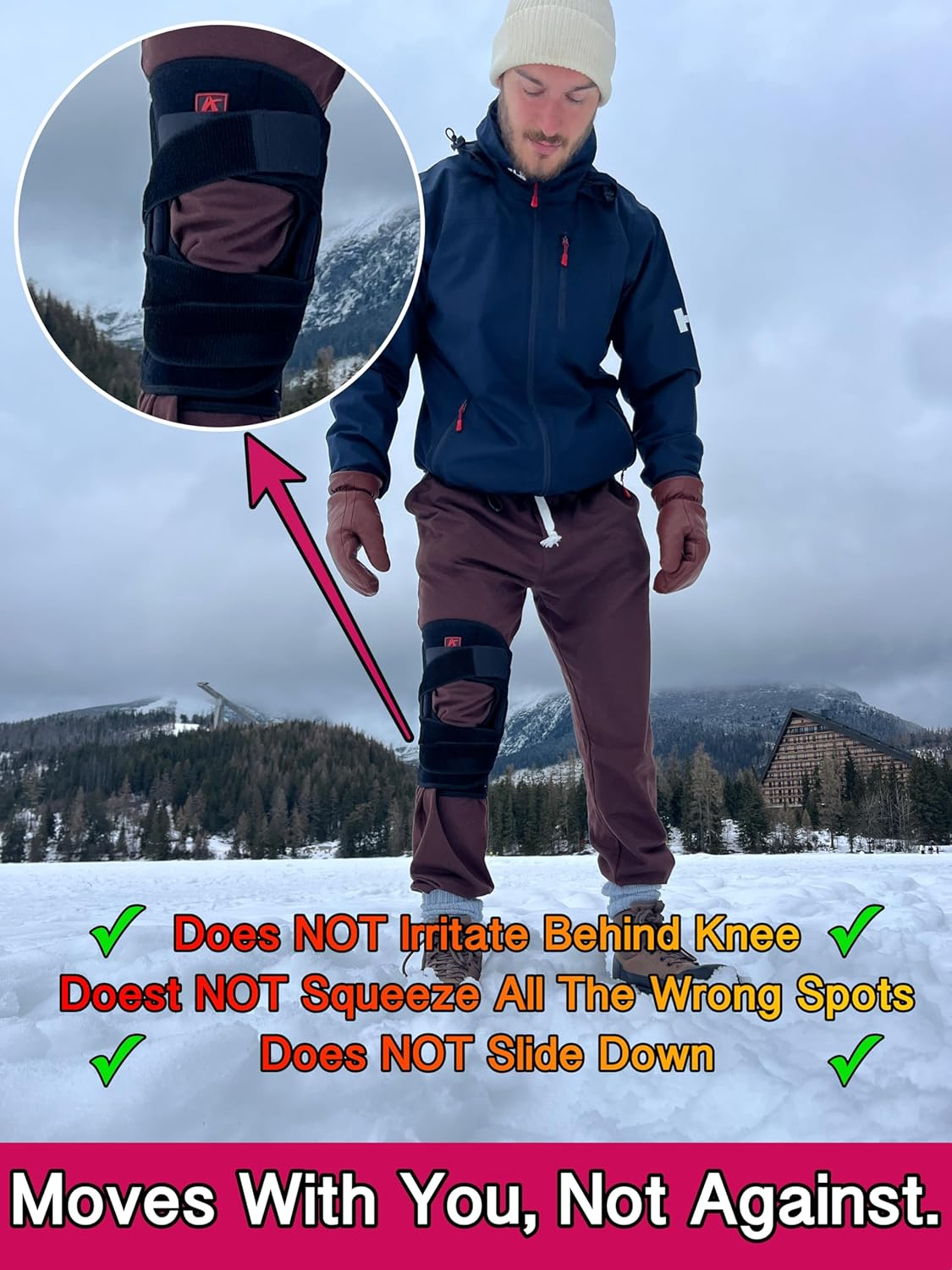 Hinged Knee Brace Support with Strap & Side Patella Stabilizers for Protection & Pain Relief for Arthritis, Meniscus Tear, ACL, MCL - Sports Compression Wrap for Running & Recovery - Men & Women image number 2