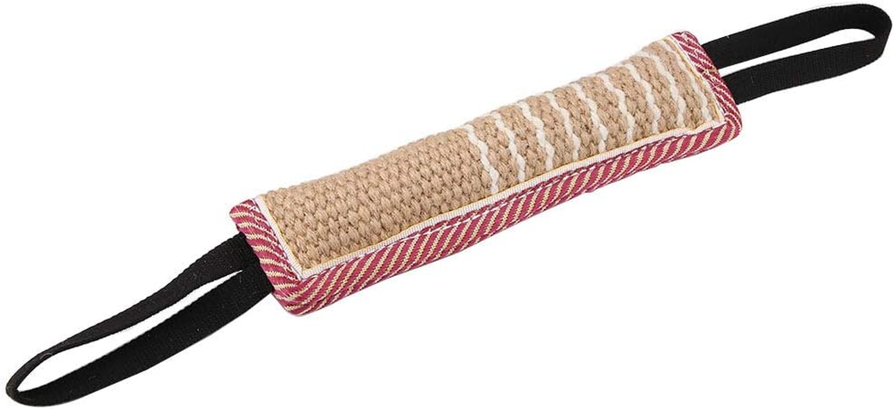 Durable Cotton Linen Pet Dog Tear Bite Training Rod Tug with Dual Handles Use It to Start Training Your Dog for Prey Drive, Exercise Pet'S Biting Ability