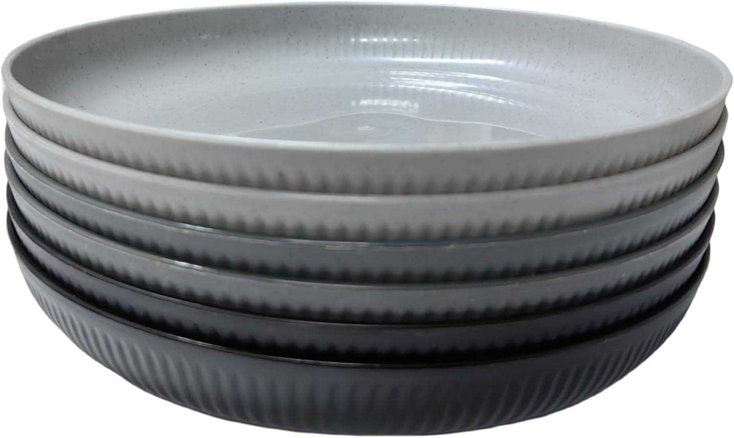 6 Pack Wheat Straw Plates Reusable Dinner Plates, Durable & Lightweight, Perfect for Home, Parties, Camping, and Dishwasher Safe (Orange, Dark Green, Pink, Blue, Green, Beige)