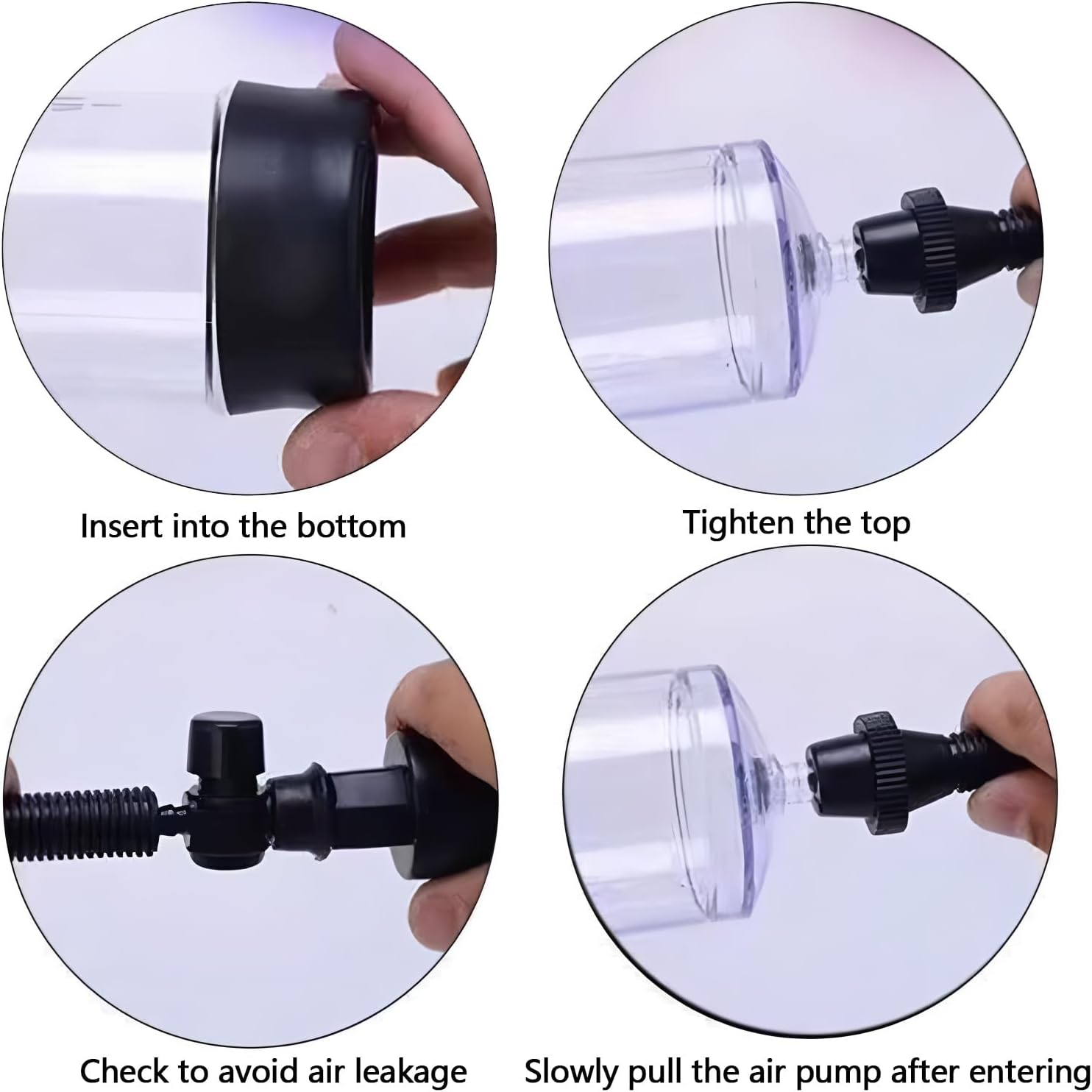 Manual Penis Pump with Realistic Pussy & Silicone Sleeve - 22Cm Extra Long Vacuum Pump for Men, Male Masturbator, Penis Extender, and Erection Enhancer - Discreet Packaging image number 3