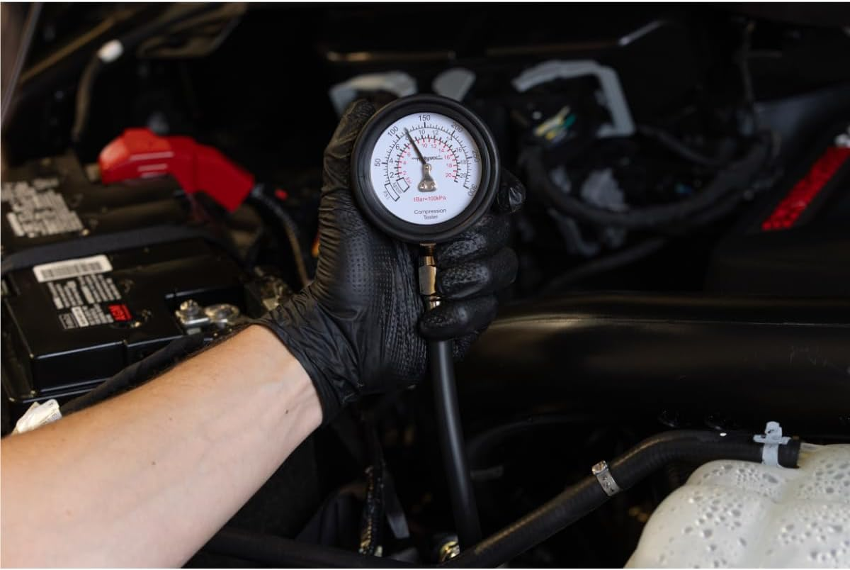 Mityvac MV5530 Engine Compression Test Kit, Manual Pressure Release, 2-3/4 In. Bourdon Tube Gauge, Quick-Disconnect Coupler, Includes Threaded Adapters for Motorcycles, Marine and Small Engines image number 4