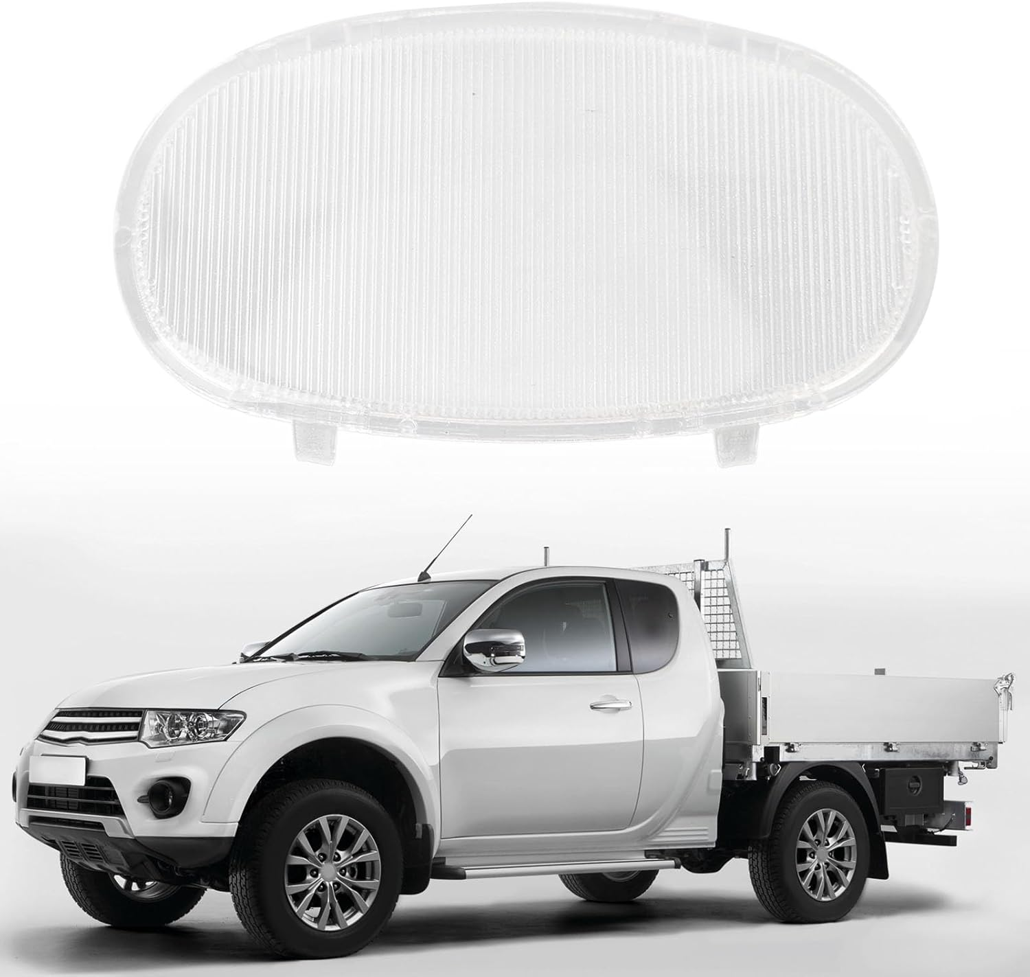 Car Door Lamp Lens, Clear Door Light Cover Waterproof 8411A001 Lamp Light Lens Replacement for L200 Triton MK4 2006 to 2014 image number 1