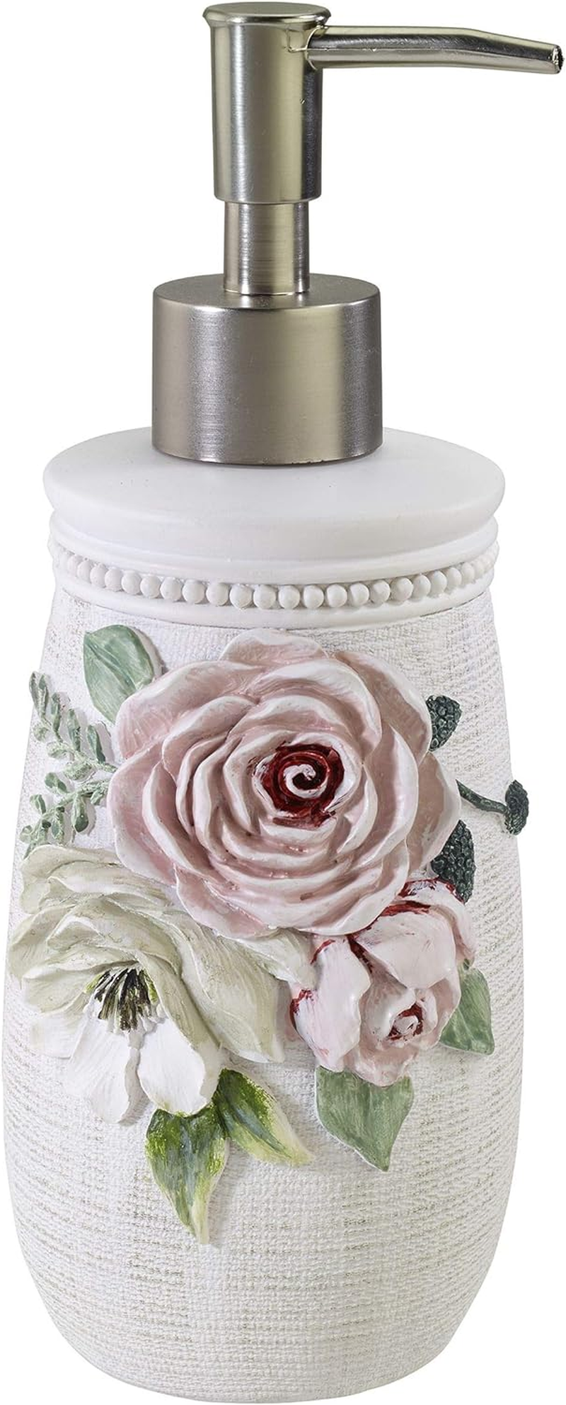 Avanti Linens - Soap Dispenser/Lotion Pump, Guest Bathroom Essentials, Floral Home Decor (Spring Garden Collection) image number 6