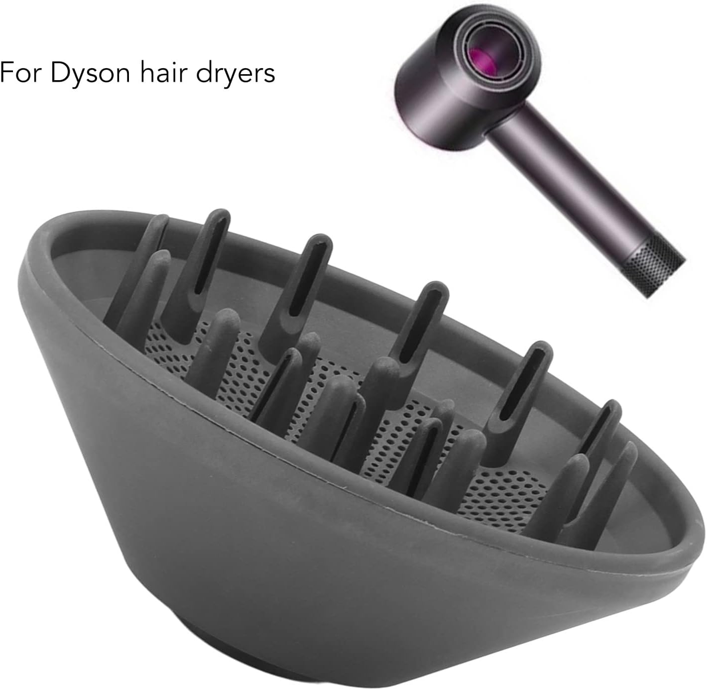 Professional Universal Hair Diffuser Attachment for Hair Dryers, Quick Blow Dry Air Nozzle Made of Heat PA66, Reducing Frizz for All Hair Types image number 5
