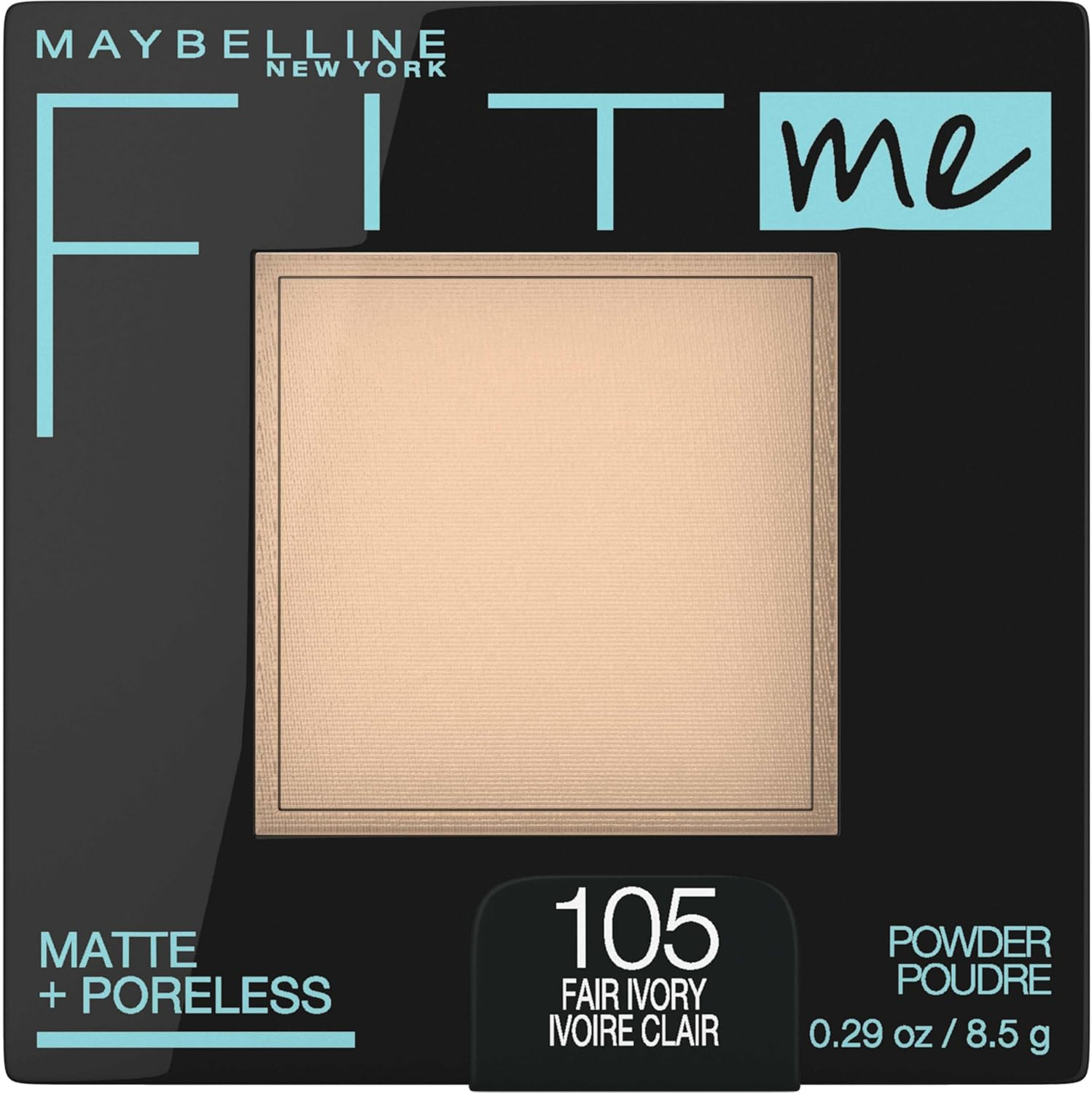 Maybelline Matte Setting Powder, Fit Me! Matte & Poreless Translucent Setting Powder, Oil Control, Blends Smoothly & Evenly, Natural Finish, Long Wearing, Pore Minimizing, 090 Translucent