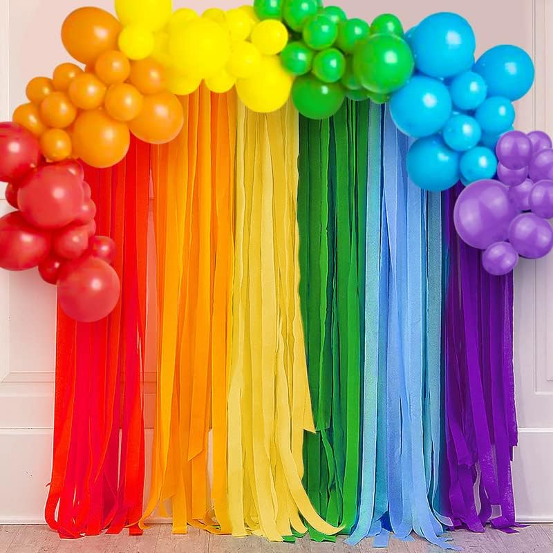 DIY Balloon Garland Colourful Rainbow Balloons Papper Tassels Party Decoration image number 2