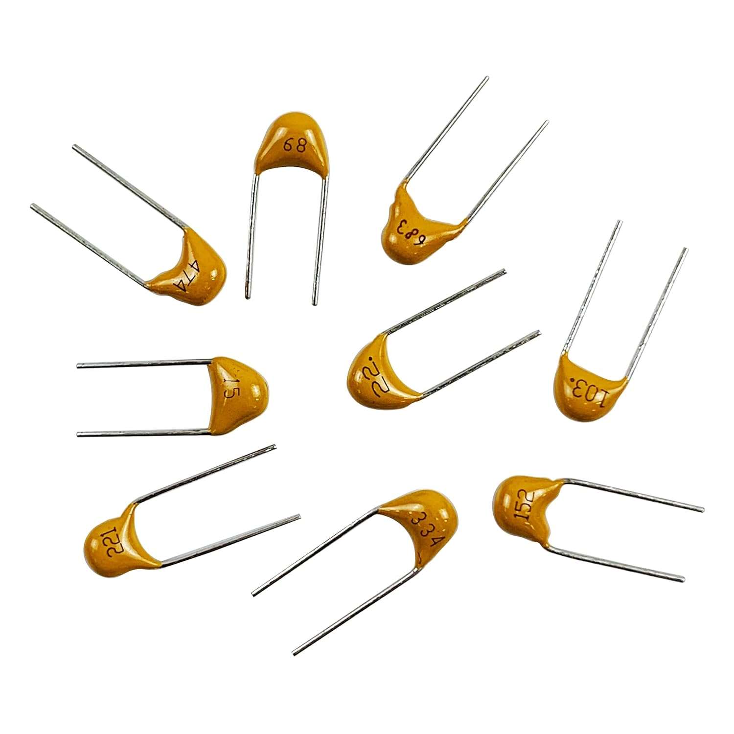 PANMILED 30 Values 600 Pieces Ceramic Capacitor 10PF to 680PF and 1NF to 680NF and 1UF to 10UF Multilayer Monolithic Ceramic Capacitor Assortment Kit image number 3