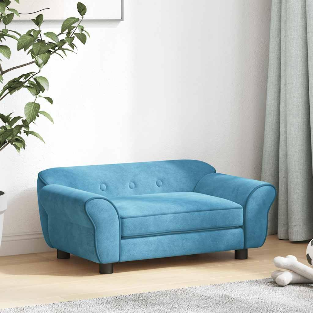 Dog Sofa Turquoise 72X45X30 Cm Plush Pet Bed Comfortable Furniture for Dogs