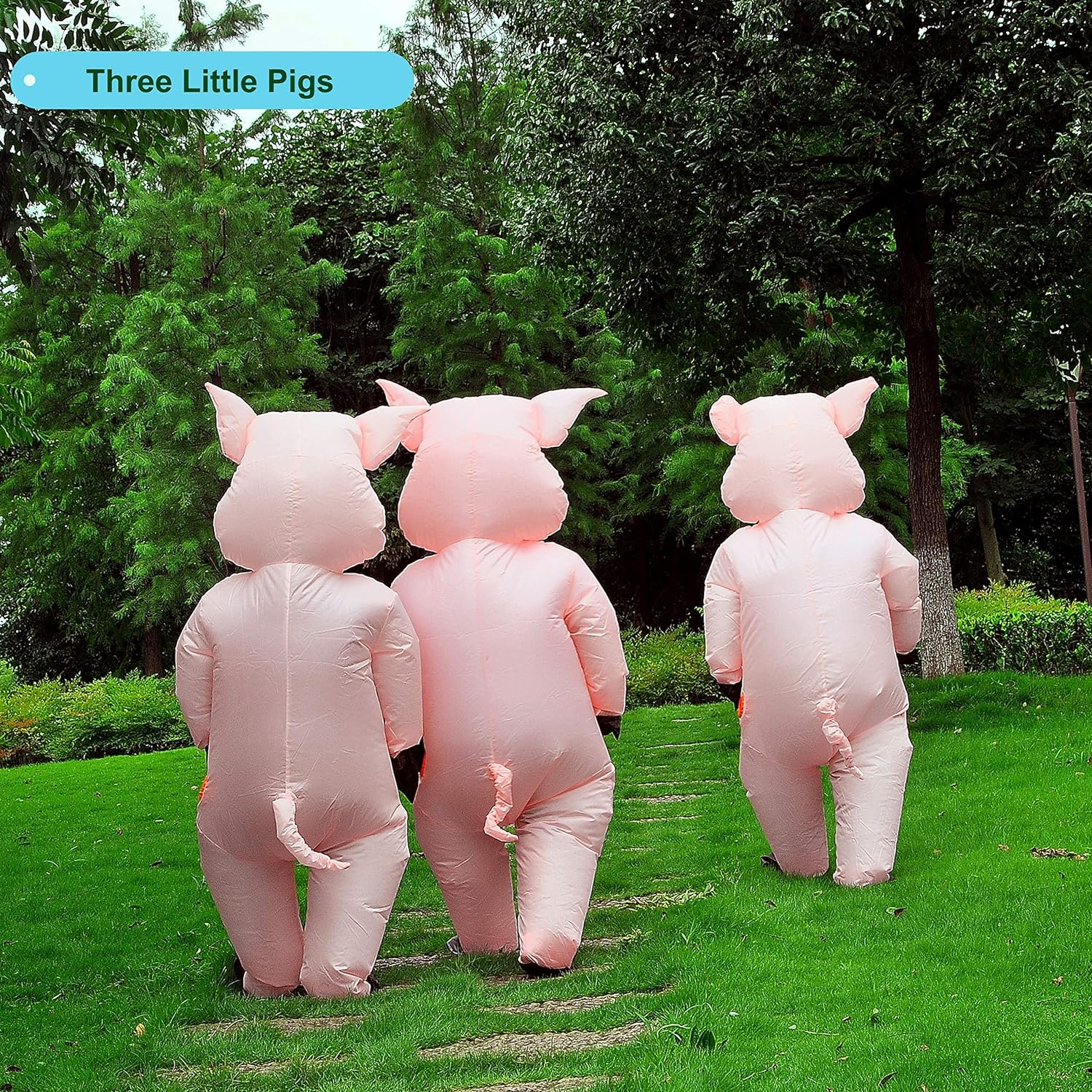 LUVSHINE Inflatable Pig Costume Adult, Fancy Dress, Blow up Costume Suitable for Party, Halloween, Christmas, Pink image number 1