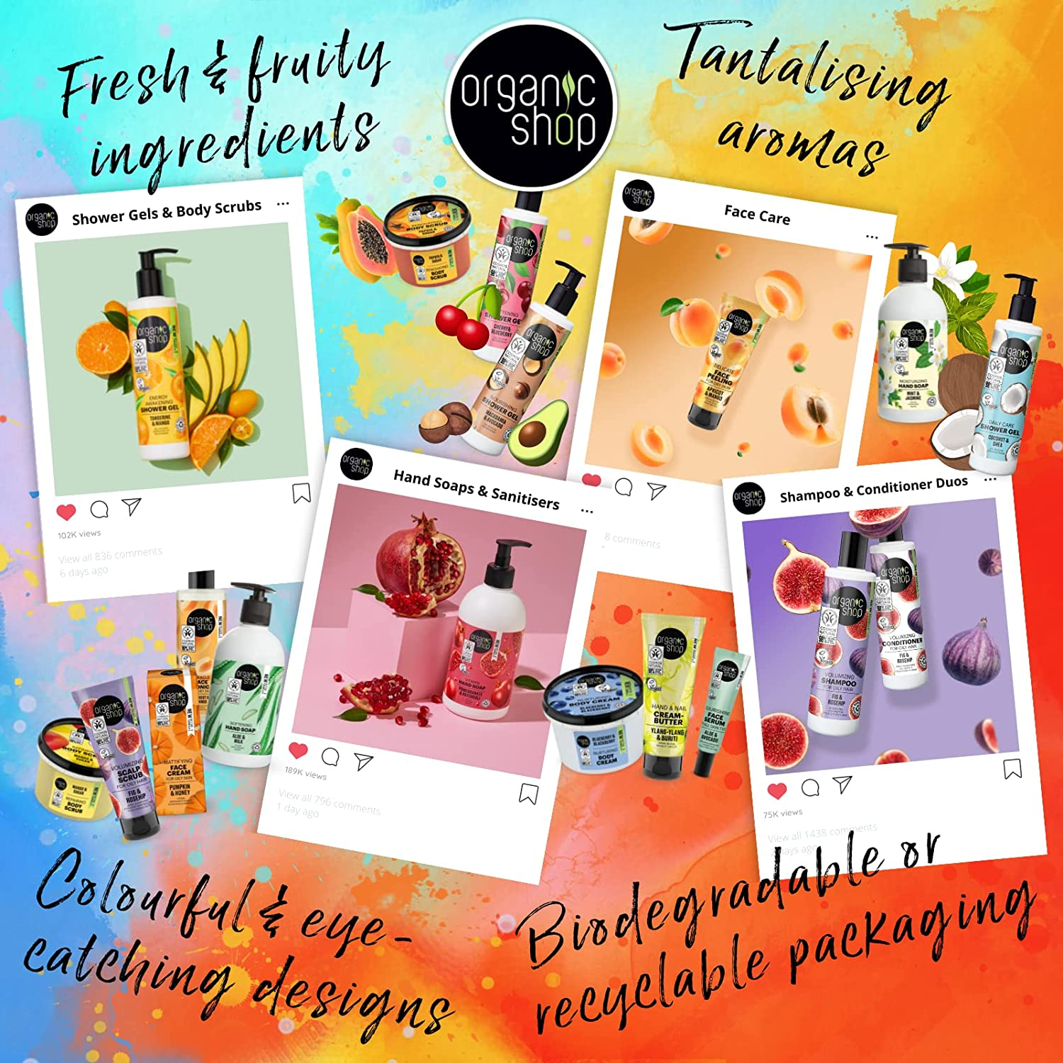 Organic Shop Hair Shampoo Blue Lagoon 280Ml