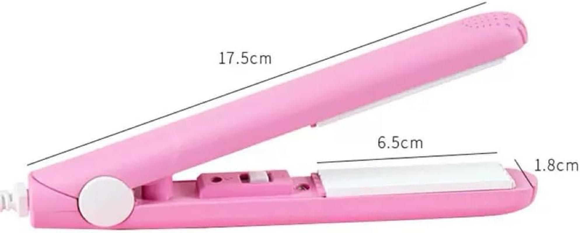 Cute Pink Werdeny Mini Ceramic Hair Curler & Straightener, 2-In-1 Curling Iron with 1/2 Inch Barrel for Short and Fine Hair image number 5