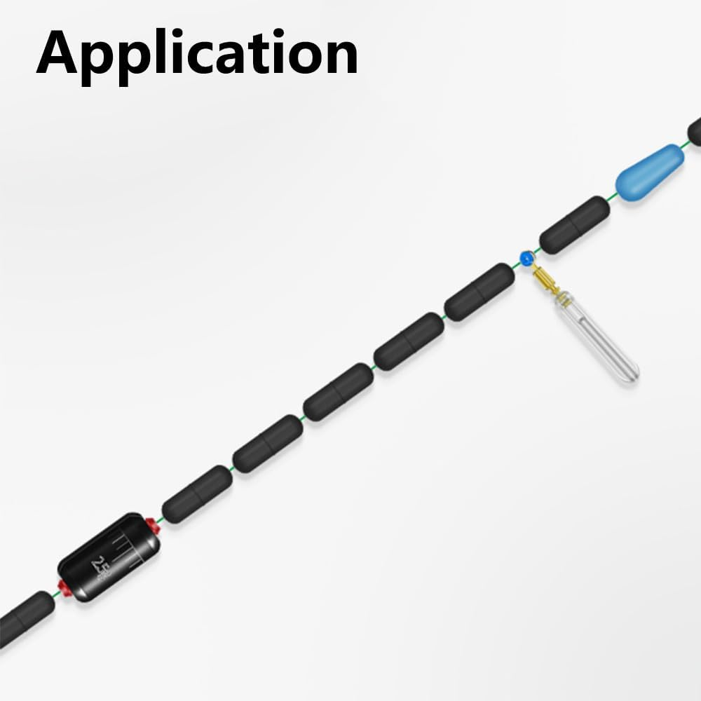 Fishing Bobber Stoppers - 300Pcs Rubber Cylinder Stop Beads, Float Sinker Stops Accessories for 0.2#-5.0# Lines image number 4