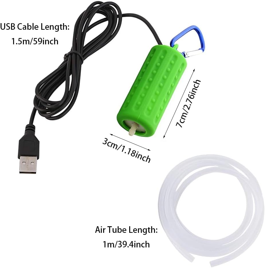 USB Aquarium Air Pump,Fish Tank Air Pump, Small Silent Aquarium Air Pump, 5V Mini Aquarium Air Pump USB, Mini USB Aquarium Fish Tank Oxygen Air Pump image number 1