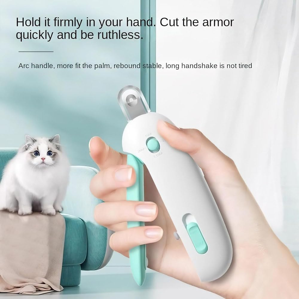 Cat Nail Clippers, Adjustable 4 Gear Pet Nail Trimmer with Safety Guard and Nail File,Easy Grooming Tool for Cats and Small Dogs,Prevents over Cutting and Pain (Professional Grade)