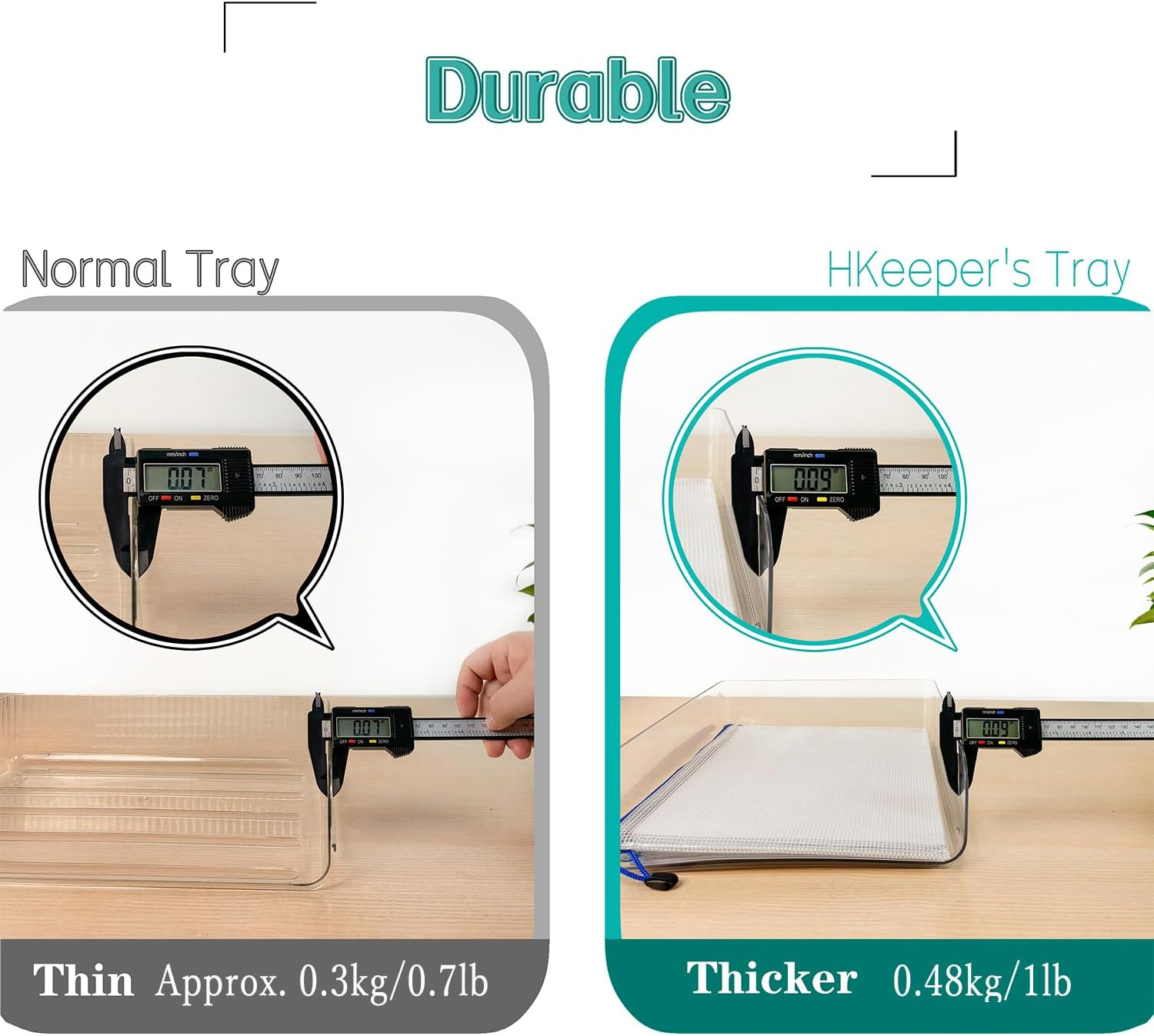 Stackable A4 Paper Trays, Office Desk File Holder, Tidy File Document Letter Book Paper Organizer (Clear-3 Tiers)