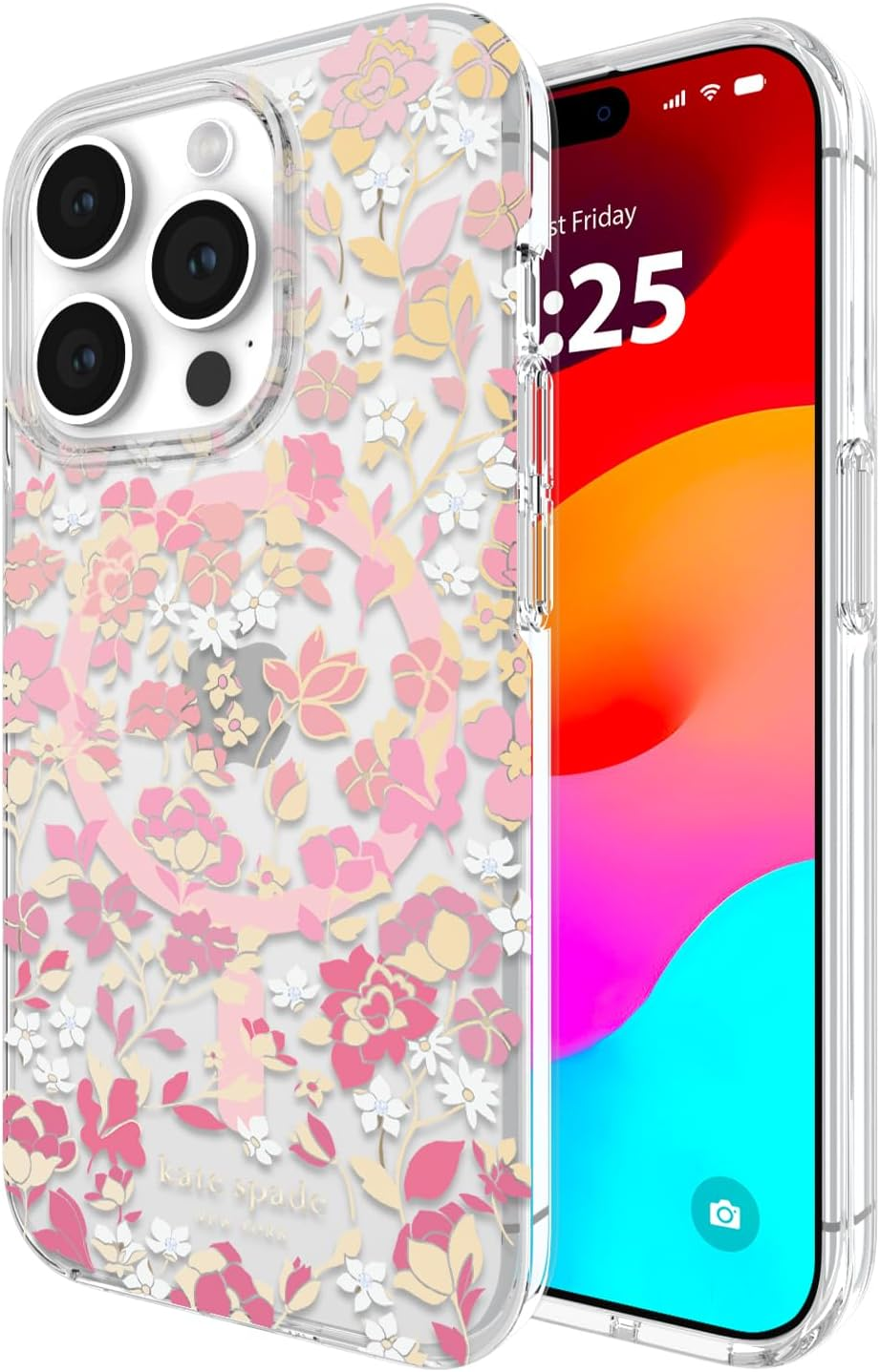 Kate Spade Hardshell Magsafe Case for Iphone 15 Pro (6.1-Inch), Classic Peony