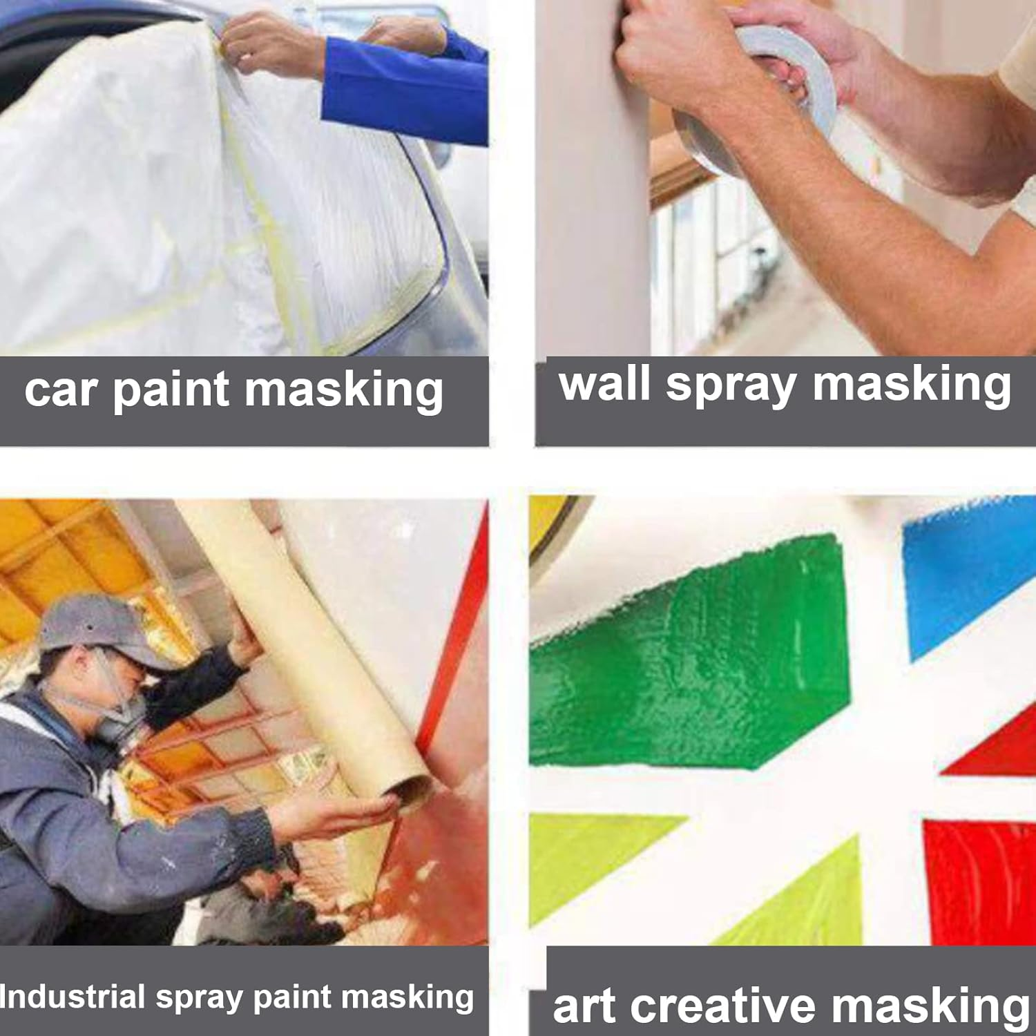 Welstik 50MM*55M Pro-Grade Blue Painters Tape 4 Rolls, Suitable for House Decoration, 3D Printer, Calligraphy and Painting, Advertising Production,Etc, Easy-Tear, Pro-Grade Removable Masking Tape image number 3