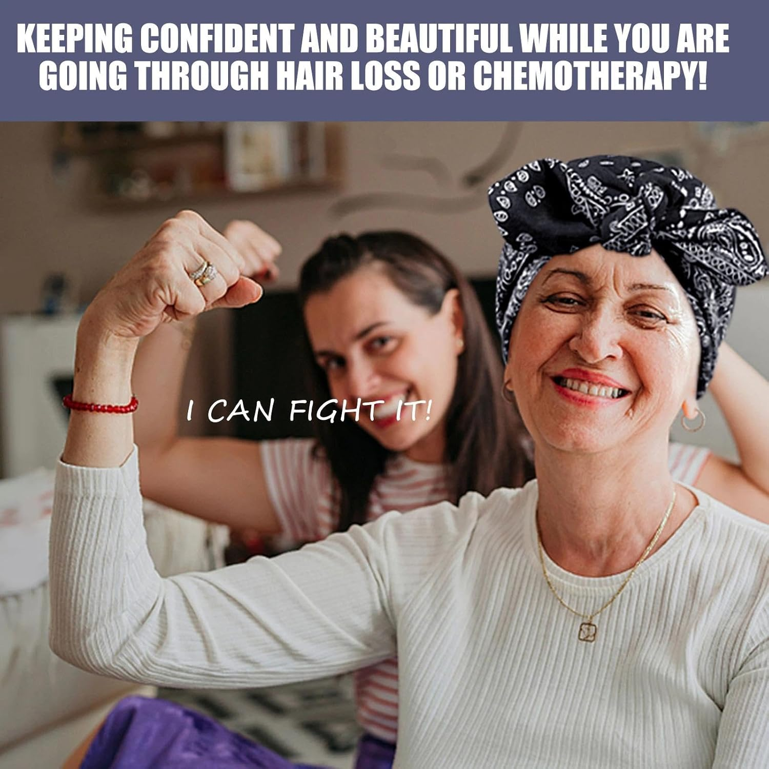 JOOTUEPO Satin Lined Hat for Women Hat Women'S Chemo Ultralight Breathable Headwear Silk Hood for Sleeping, Prevents Frizz & Hair Breakage, for Healthy Hair Overnight image number 4