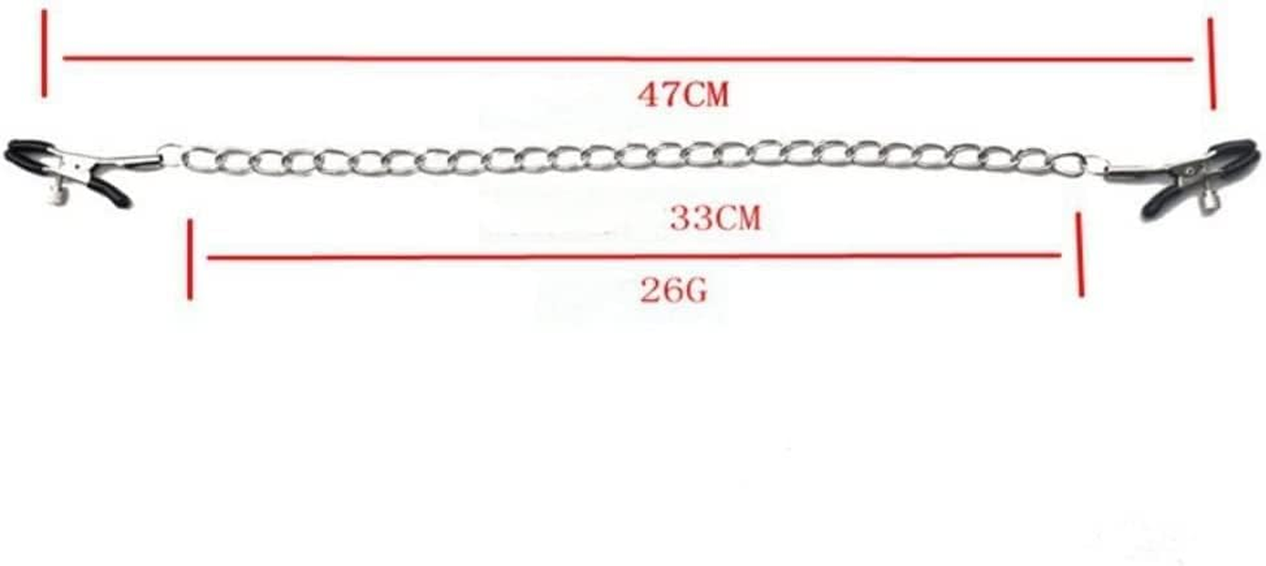 HUALI Nipple Clips Clamps Adjustable Pressure Breast Clamps Stainless Steel Non Piercing Nipple Rings Decorative Clip for Pleasure Toys Nipple for Women Men