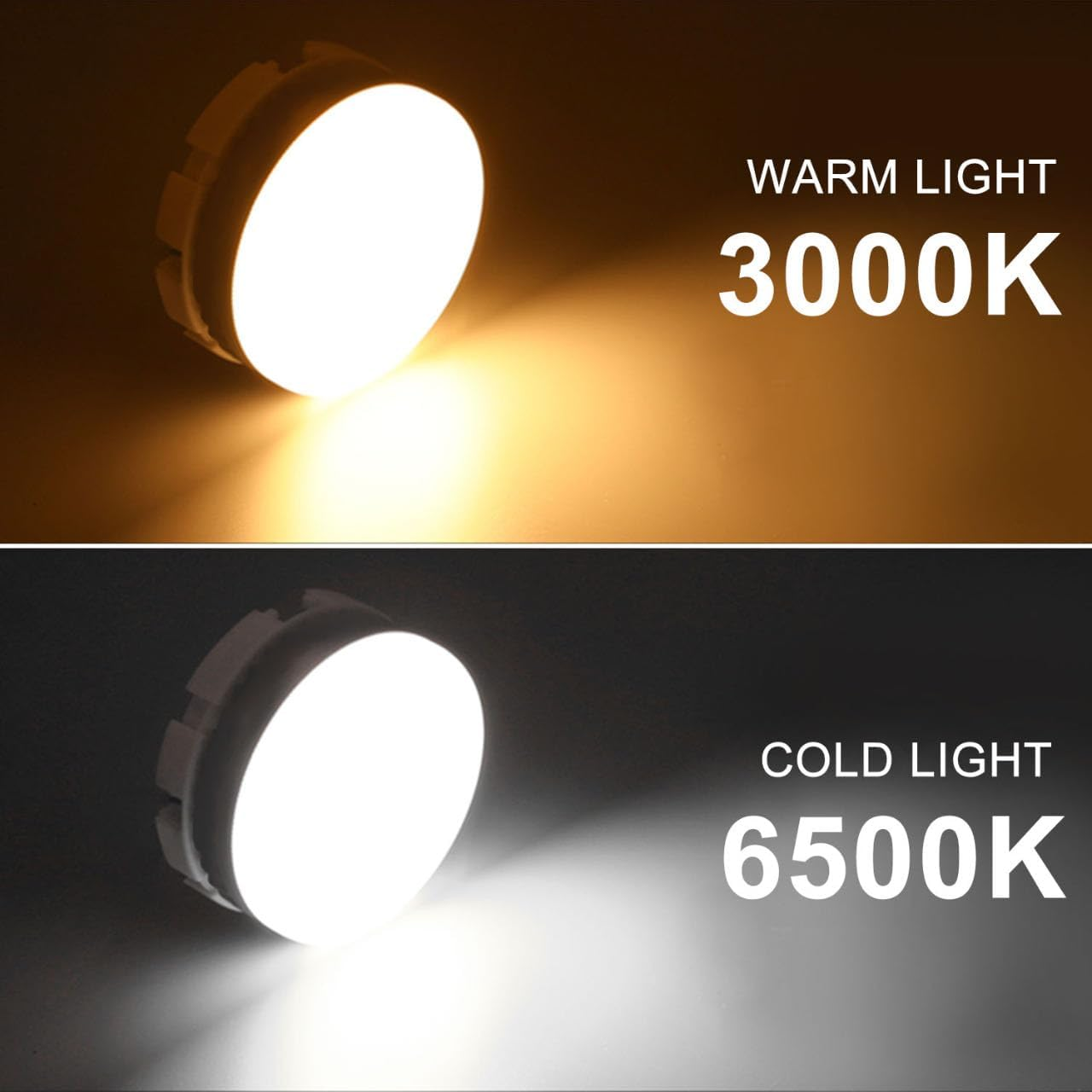 EXTRASTAR GX53 9W 3000K LED Bulb, Replaces 61W Halogen Lamp, GX53 LED Recessed Spotlight for Cabinet Lighting, 120&deg;, 820LM, AC 220V, Non-Dimmable, Cool White, Pack of 4 - Warm White 3000K image number 3