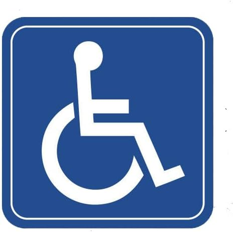 Handicap Handi Cap Sticker Wheelchair Disabled Window Parking Decal Window Bumper Decal Sticker Suitable for Cars, Trucks 5Inch Blue 4Pcs image number 2