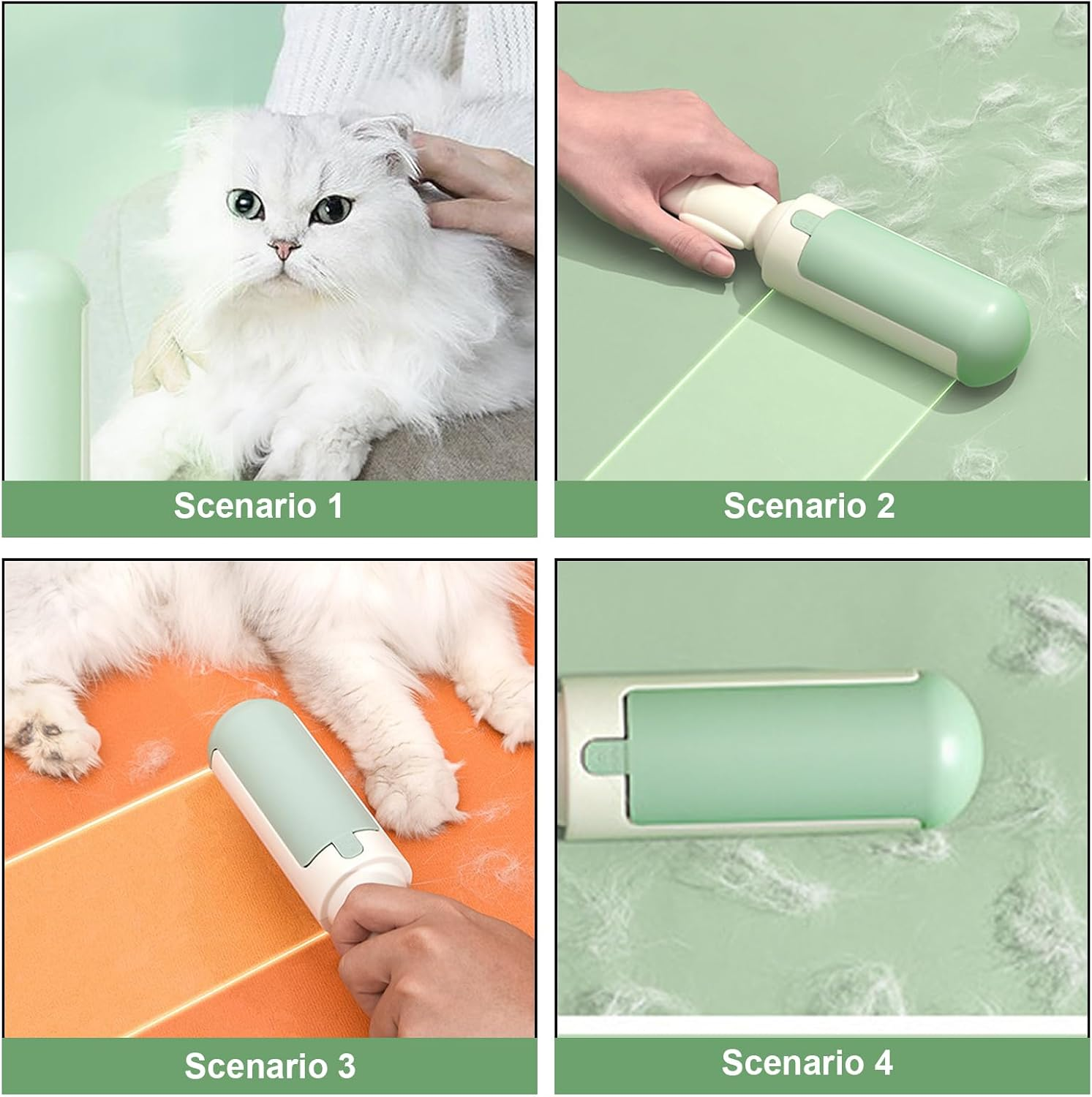 Pack of 3 Pet Hair Remover, Lint Roller, Reusable, Lint Brush for Pet Hair, Cat Hair Remover, Lint Remover for Dog Hair, Cat Hair, Clothes, Sofa, Car, Bed, Carpet, Scratching Post