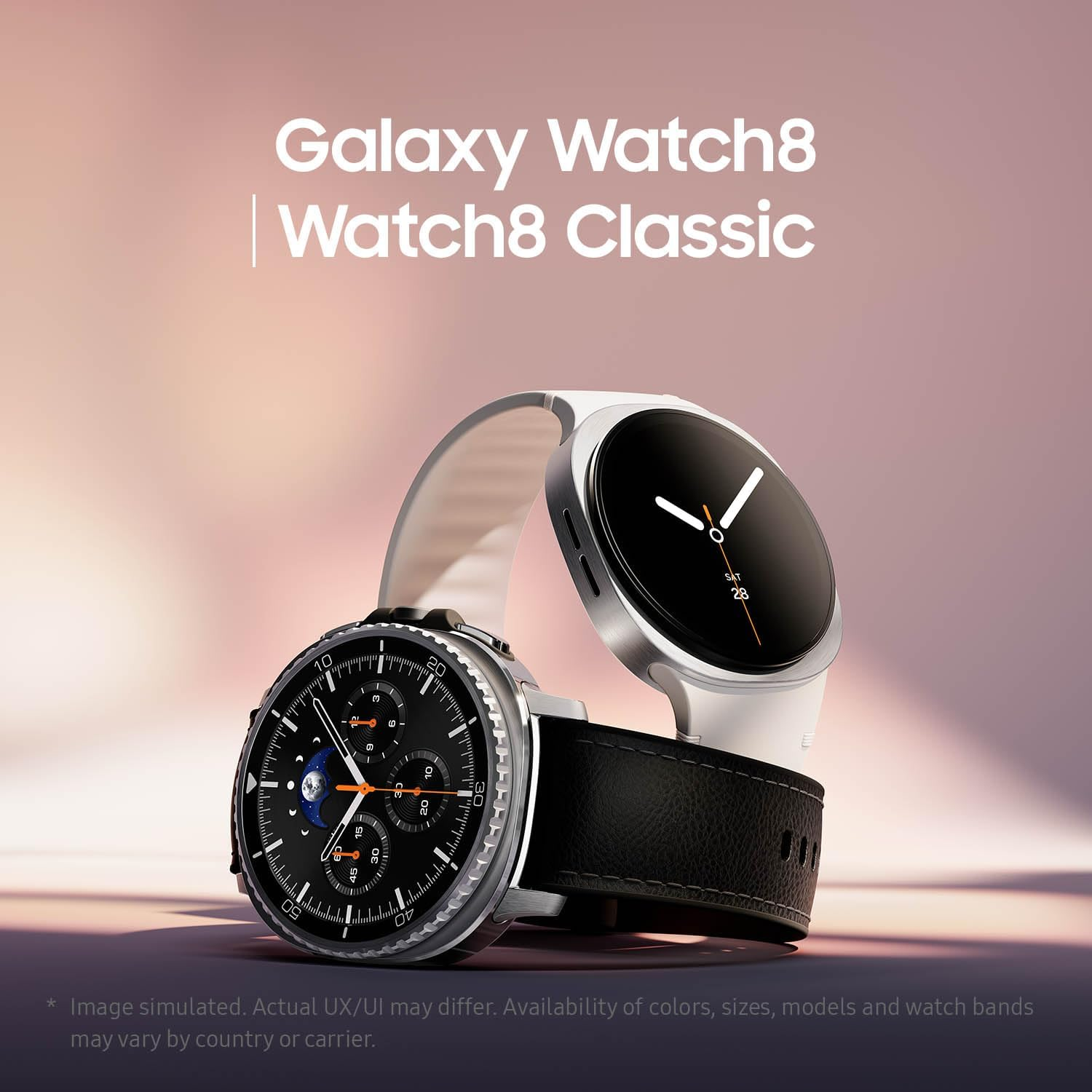 Samsung Galaxy Watch8 Classic [AU Version], (Black, Bluetooth, 46 Mm) with Hybrid Band, Smart Watch, Cushion Design, Rotating Bezel, Quick Button, 3 Nm Processor, Heart Health, One UI 8