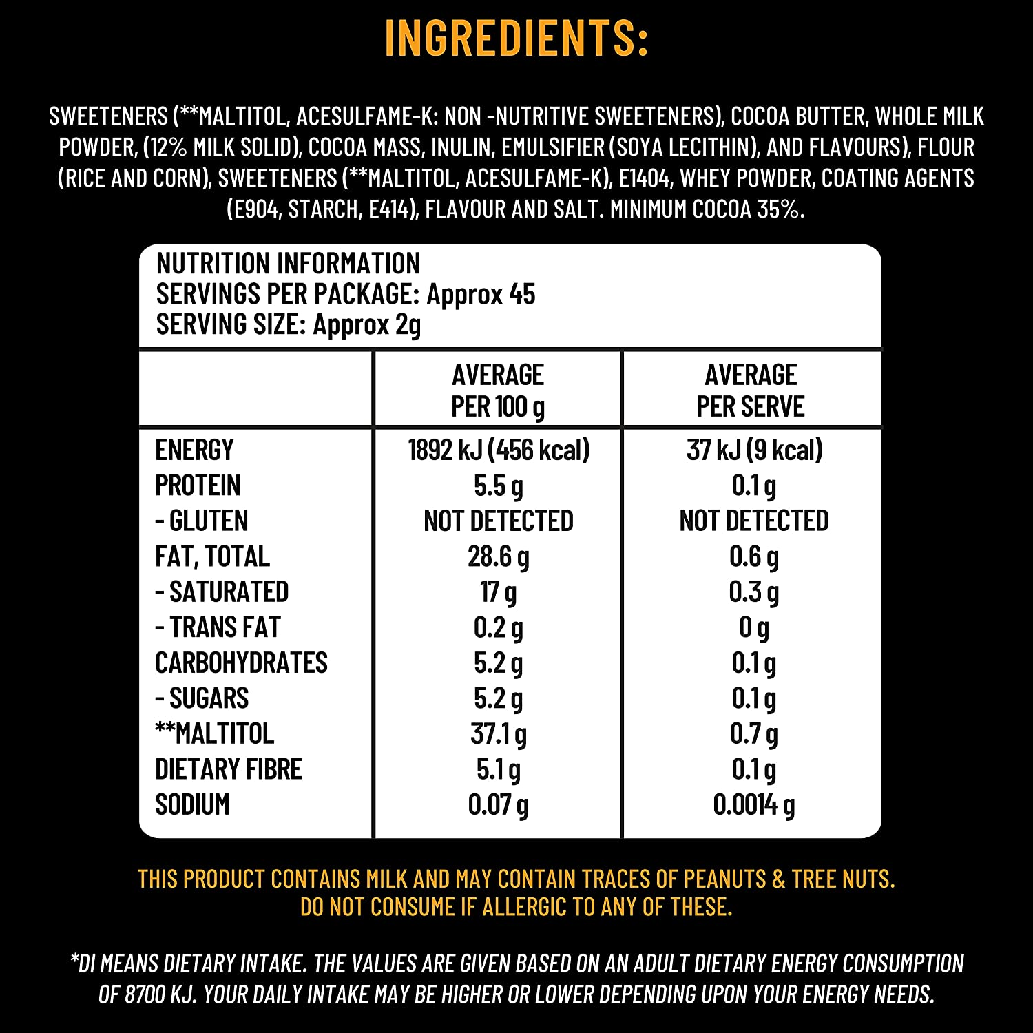 Sugarless Confectionery Chocolate Crunch Balls 70 G image number 3