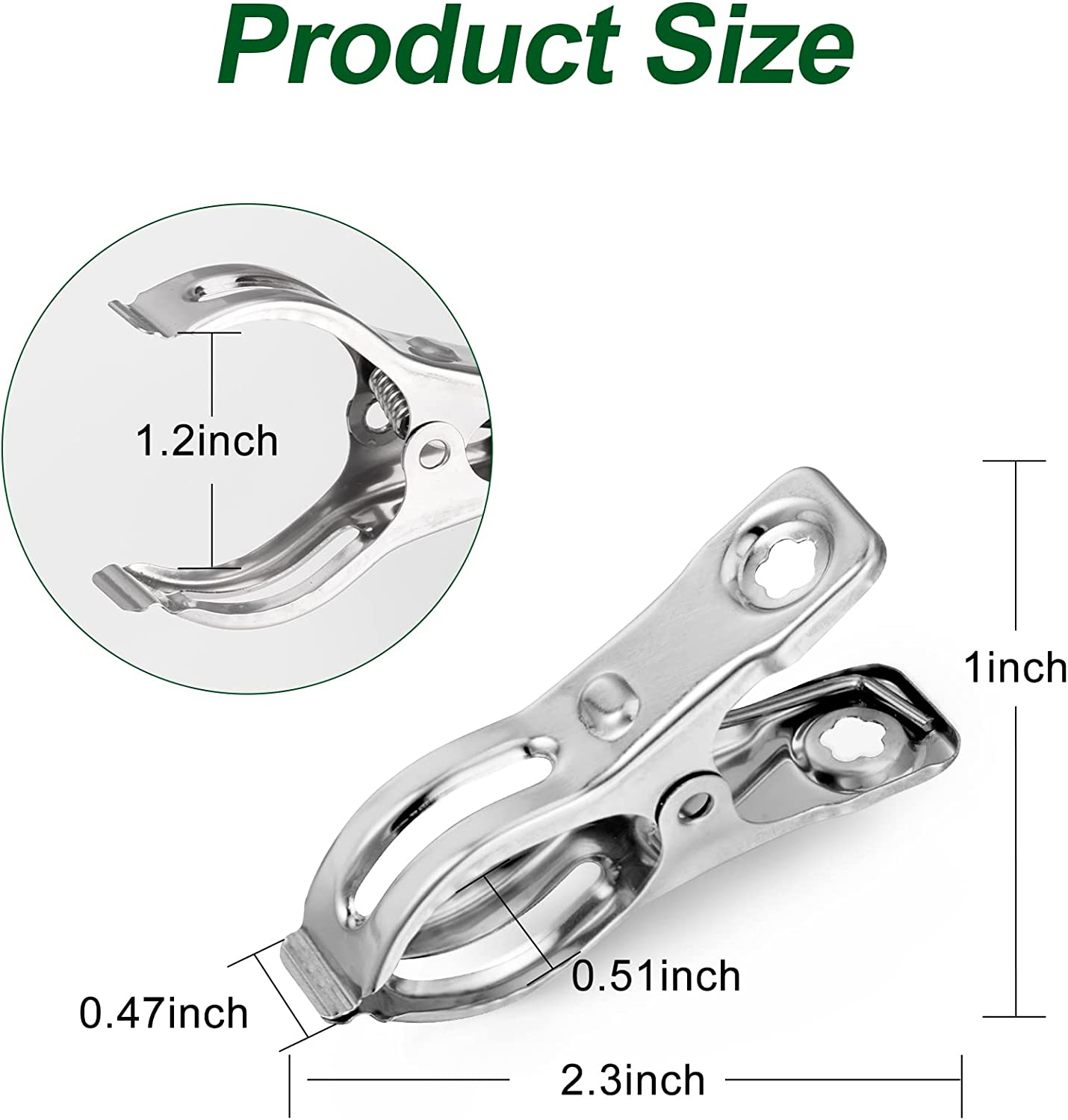 60 Pcs Row Cover Clips, Garden Clamps for Netting, Greenhouse Clamps Made of Stainless Steel, Have a Strong Grip of Greenhouse Clips, for 1/2'', 3/4'', 1'' Garden Hoops or Pvc image number 4