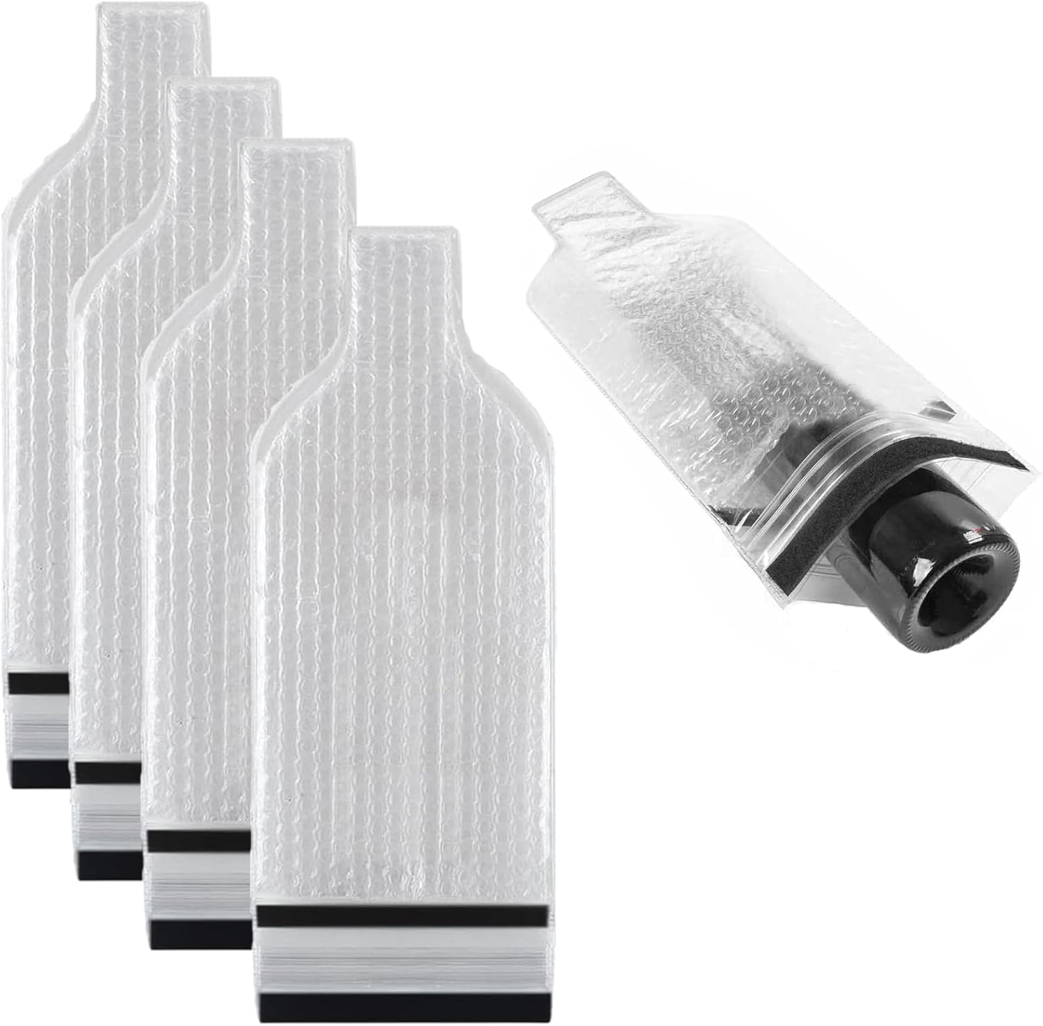 4Pack Reusable Wine Protector Bag, Leak-Proof Sturdy Triple Protection Sleeve for Travel - 16.25 X 7.5 Inch image number 2