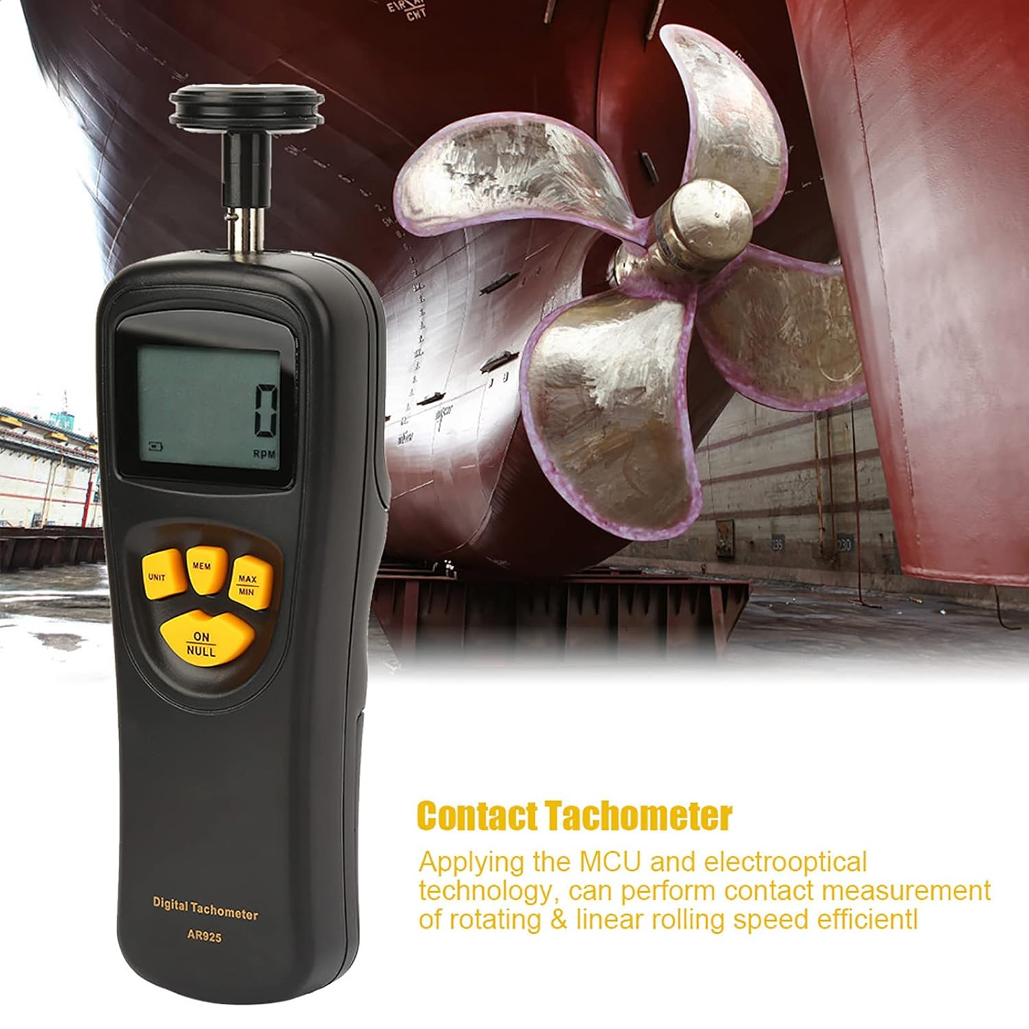 Handheld 0.5~19999 Digital Tach Meter, Digital Tachometer, Profession Use General Use for Measuring Motors Measuring Machine Parts image number 6
