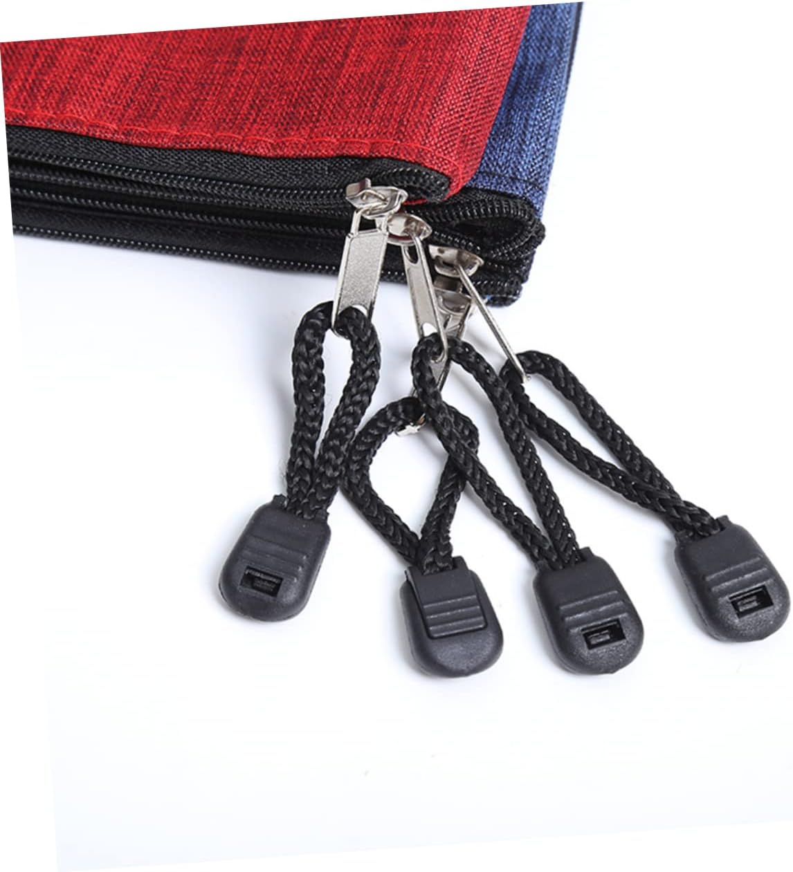 BCOATH 8Pcs Oxford Zipper File Bags Portable Document Wallets File Pockets Organizer for School Office Travel Random Color image number 4